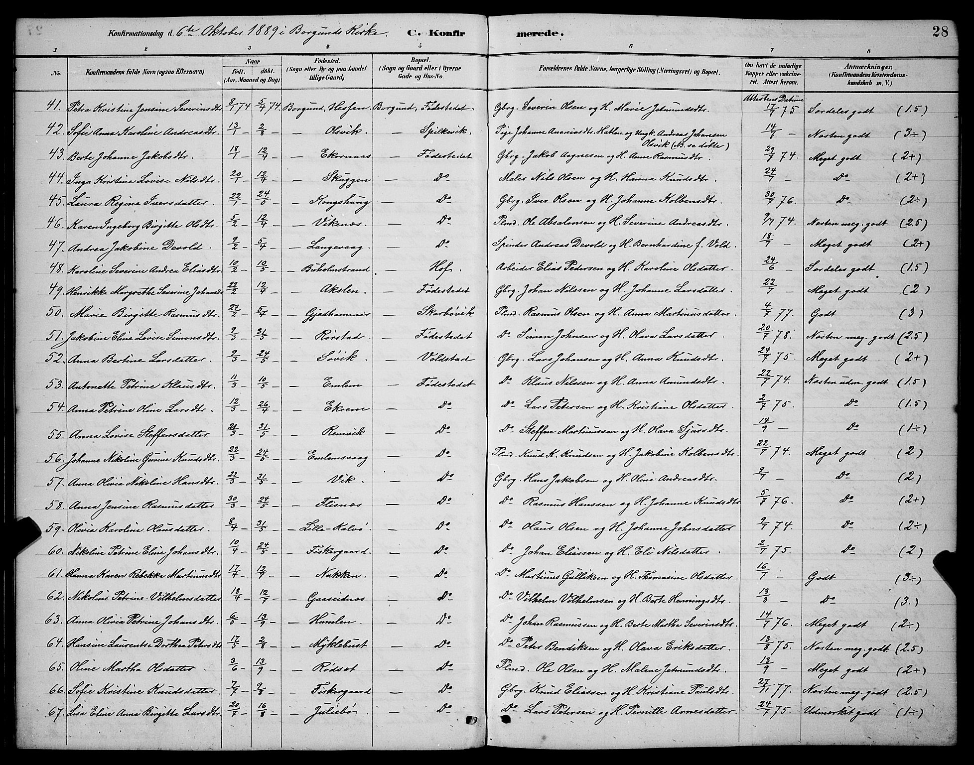 Ministerialprotokoller, klokkerbøker og fødselsregistre - Møre og Romsdal, AV/SAT-A-1454/528/L0430: Klokkerbok nr. 528C11, 1884-1899, s. 28