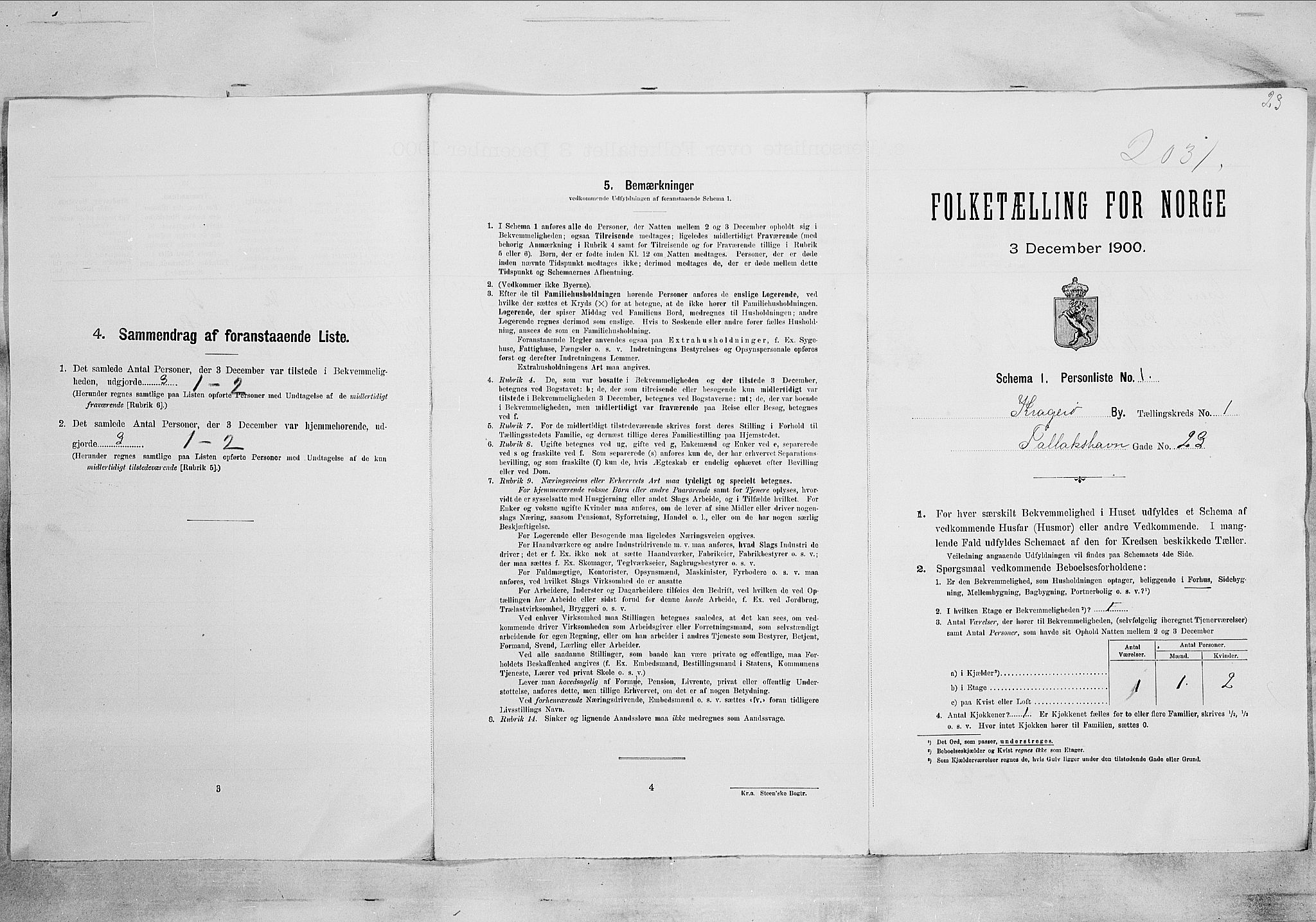 SAKO, Folketelling 1900 for 0801 Kragerø kjøpstad, 1900, s. 3776