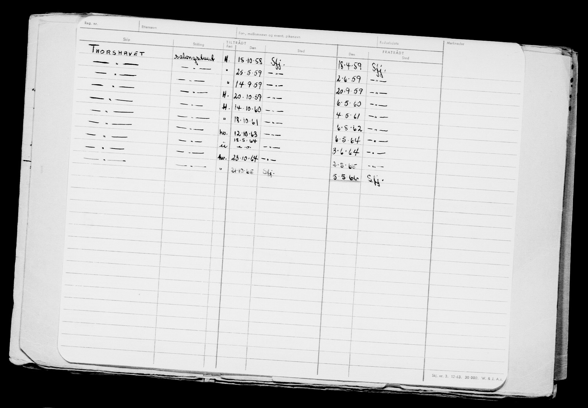 Direktoratet for sjømenn, AV/RA-S-3545/G/Gb/L0098: Hovedkort, 1911, s. 164