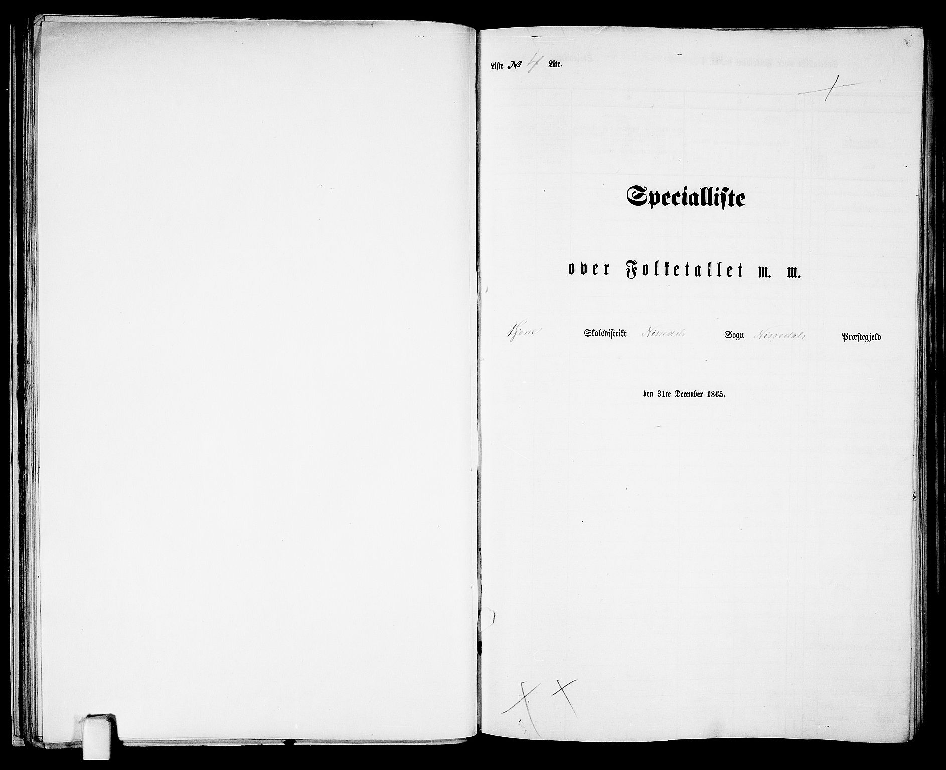 RA, Folketelling 1865 for 0830P Nissedal prestegjeld, 1865, s. 41