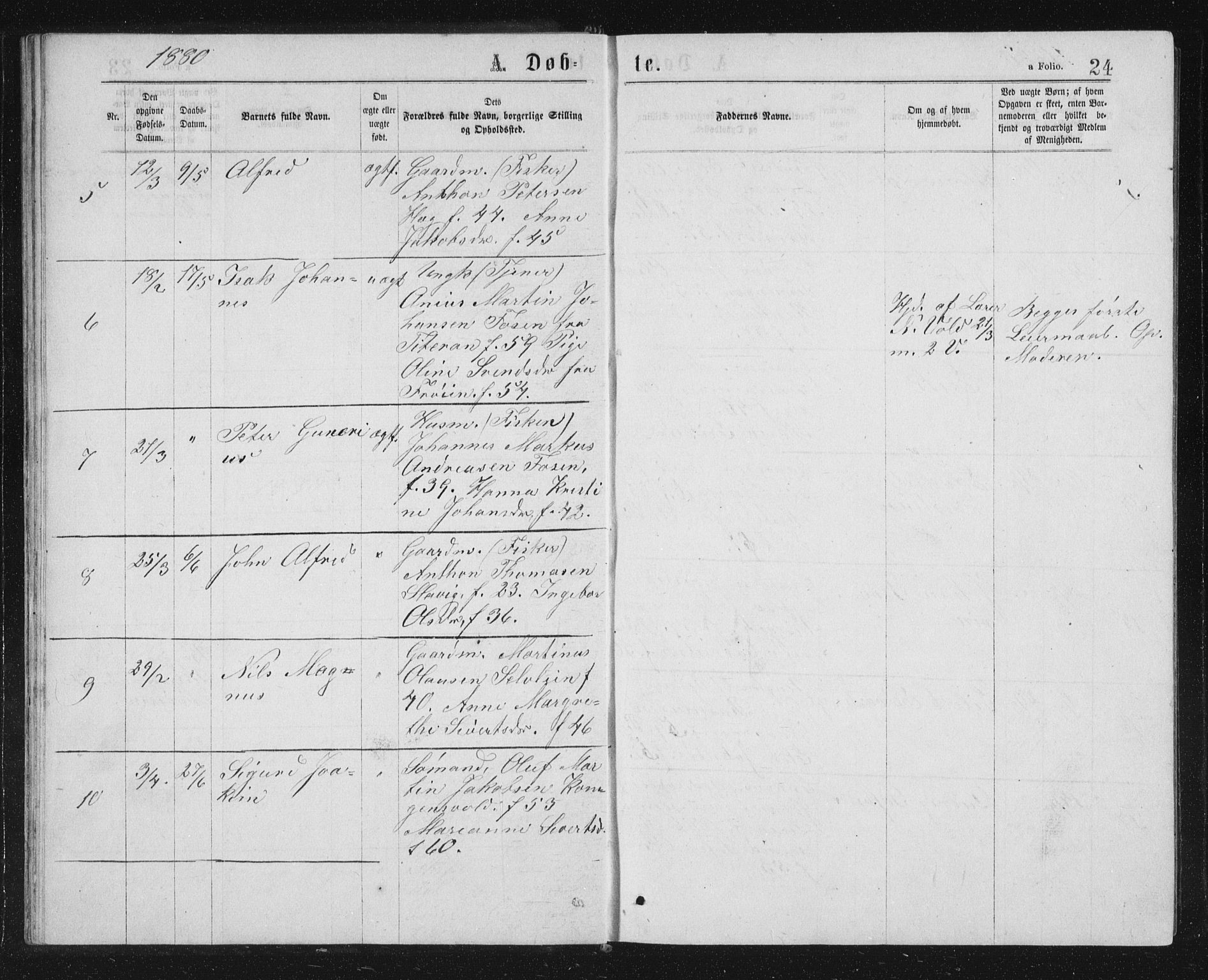 Ministerialprotokoller, klokkerbøker og fødselsregistre - Sør-Trøndelag, AV/SAT-A-1456/662/L0756: Klokkerbok nr. 662C01, 1869-1891, s. 24