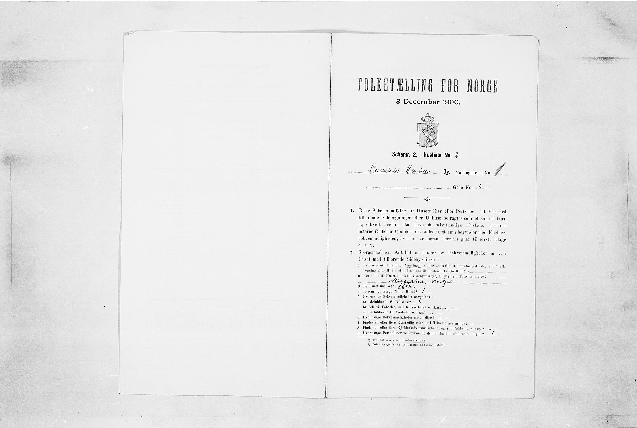 SAO, Folketelling 1900 for 0202 Hvitsten ladested, 1900