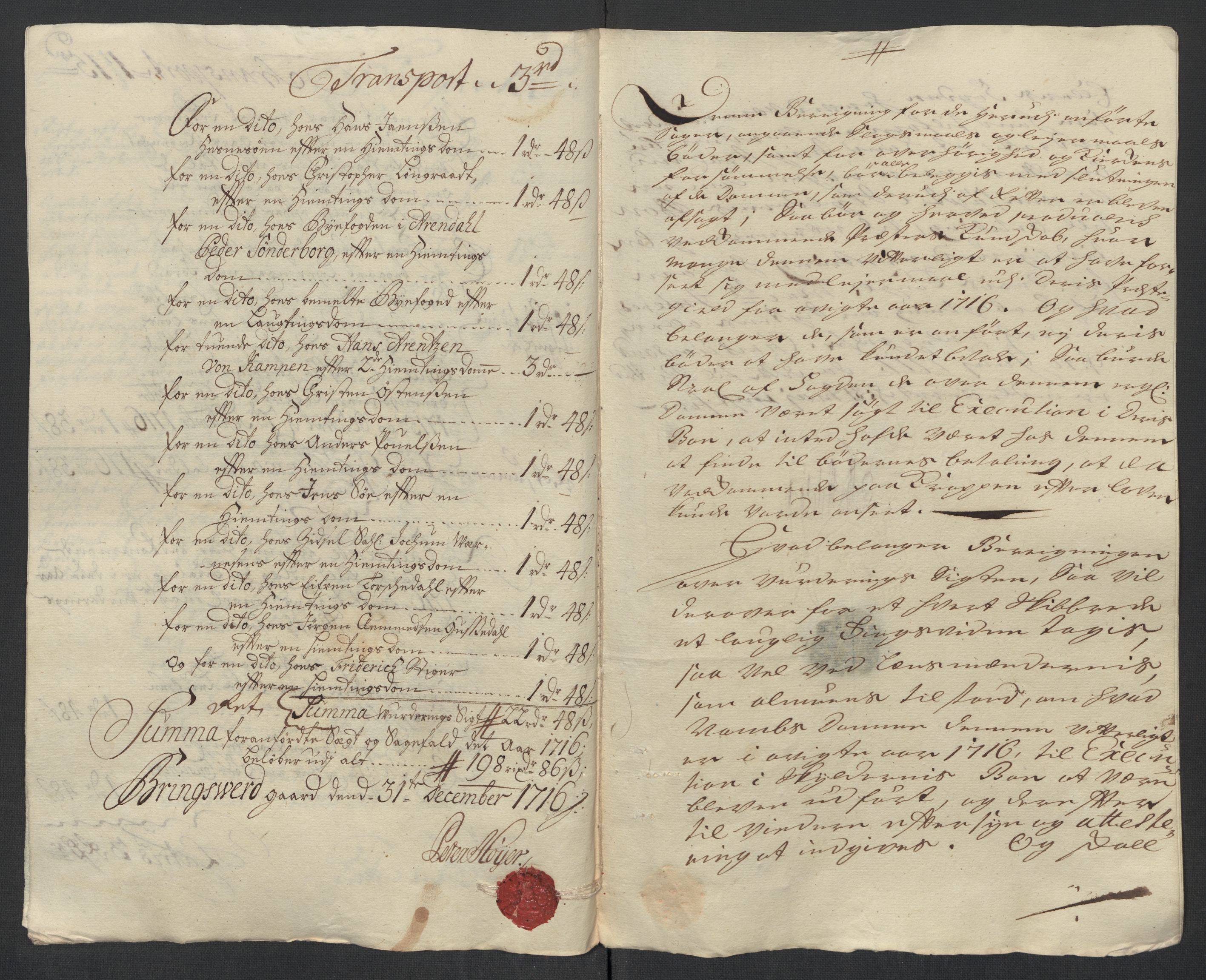 Rentekammeret inntil 1814, Reviderte regnskaper, Fogderegnskap, AV/RA-EA-4092/R39/L2325: Fogderegnskap Nedenes, 1716, s. 231