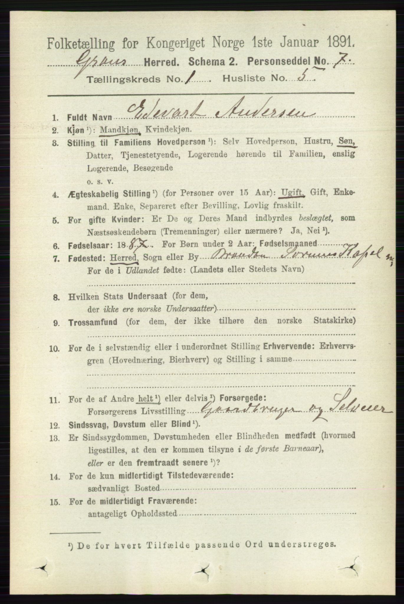 RA, Folketelling 1891 for 0534 Gran herred, 1891, s. 88