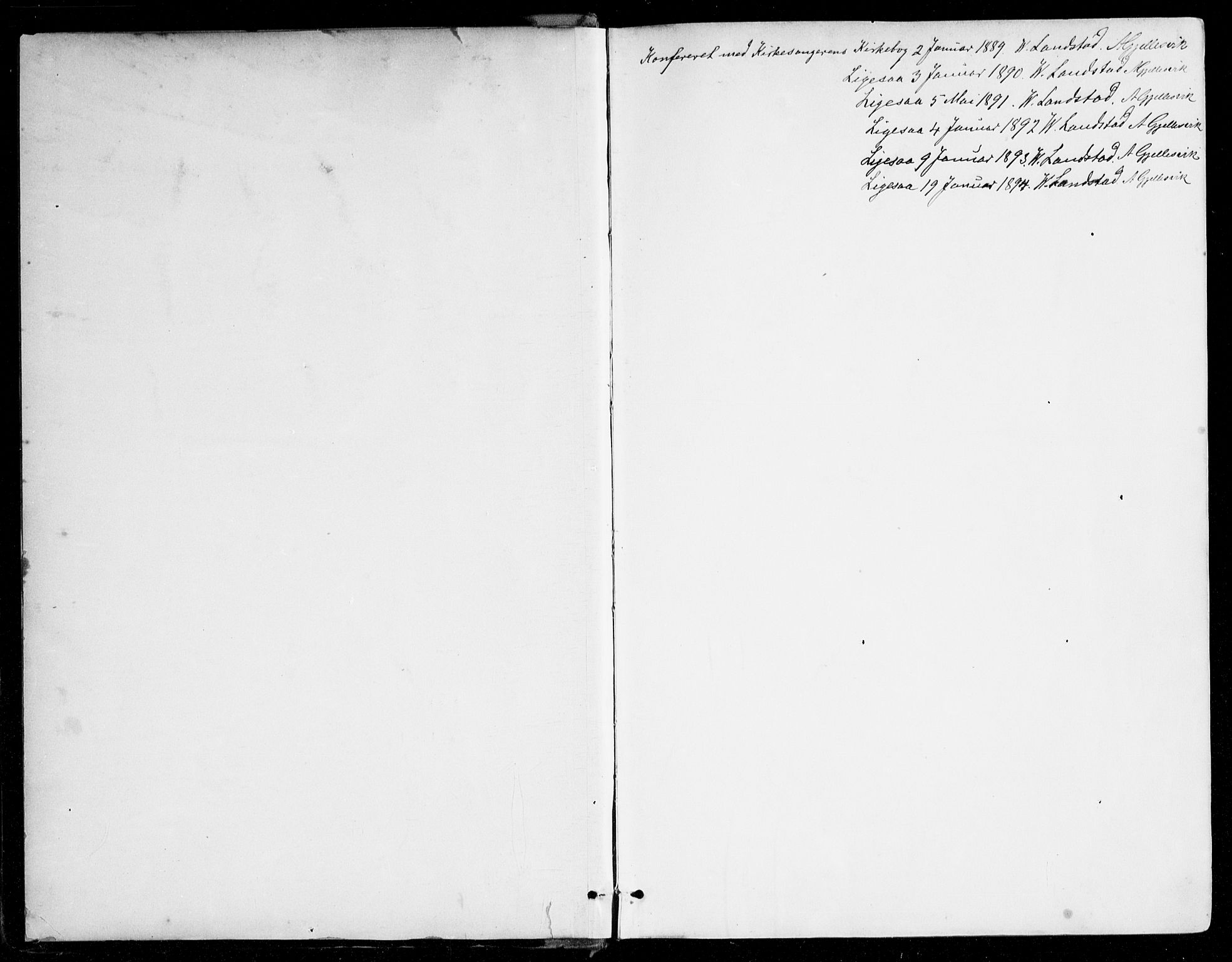Haus sokneprestembete, AV/SAB-A-75601/H/Haa/Haad/L0001: Ministerialbok nr. D 1, 1887-1898