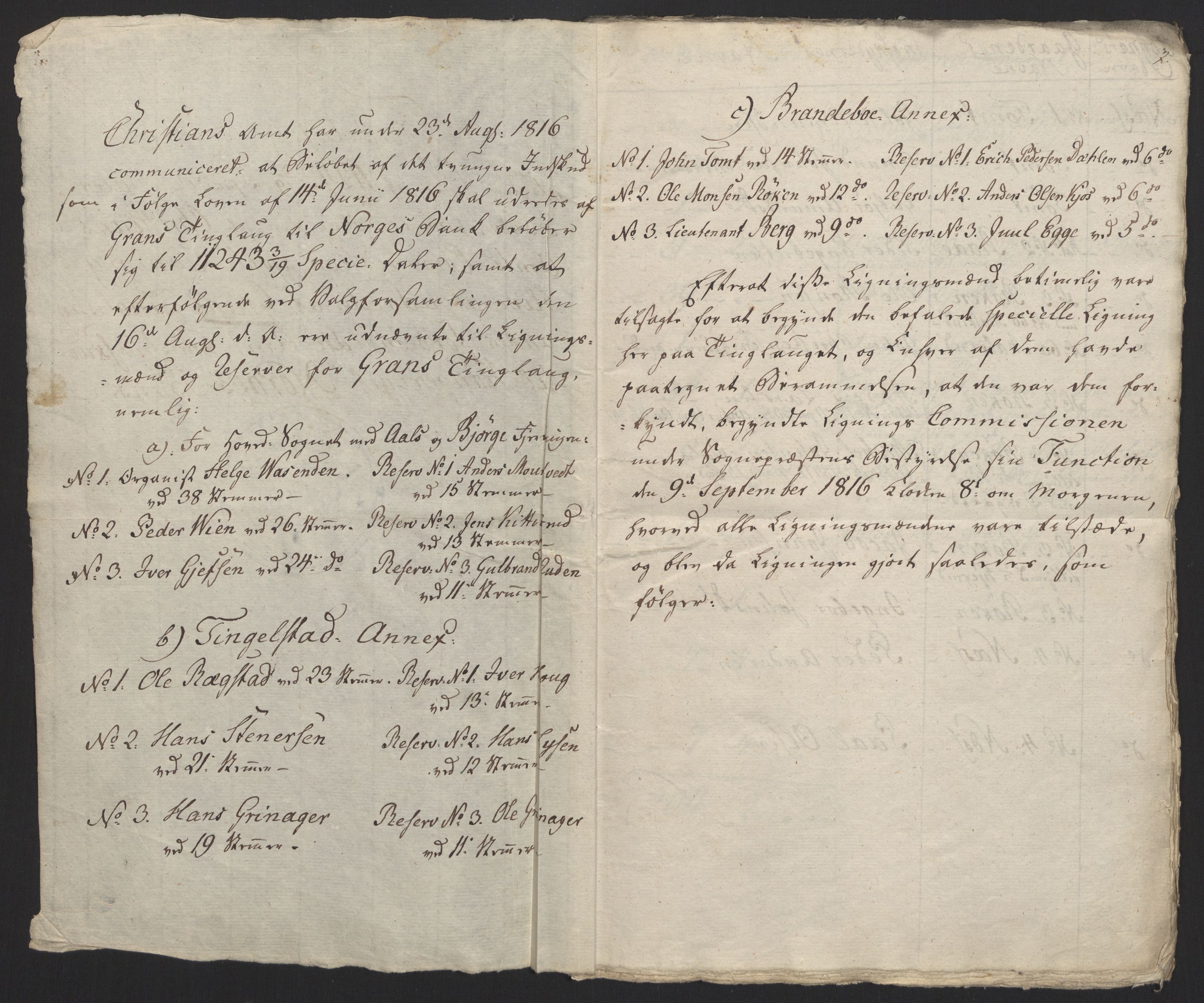 Sølvskatten 1816, NOBA/SOLVSKATTEN/A/L0014: Bind 15: Hadeland og Land fogderi, 1816, s. 3