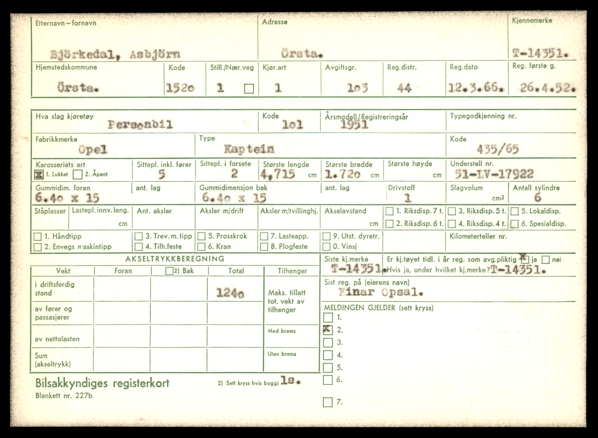 Møre og Romsdal vegkontor - Ålesund trafikkstasjon, AV/SAT-A-4099/F/Fe/L0045: Registreringskort for kjøretøy T 14320 - T 14444, 1927-1998, s. 807