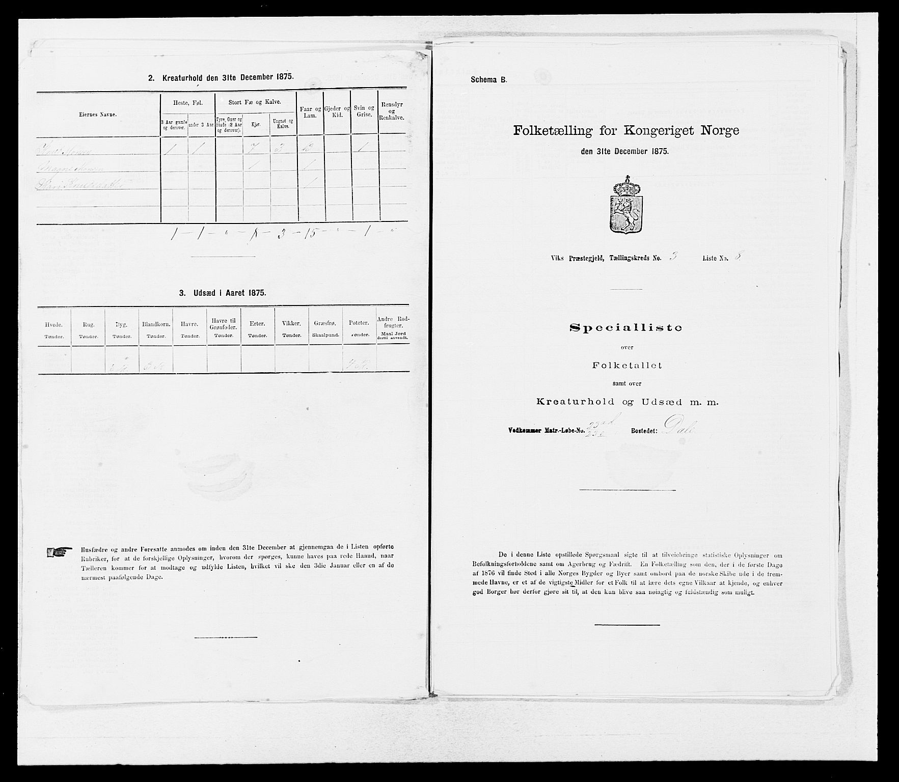 SAB, Folketelling 1875 for 1417P Vik prestegjeld, 1875, s. 318