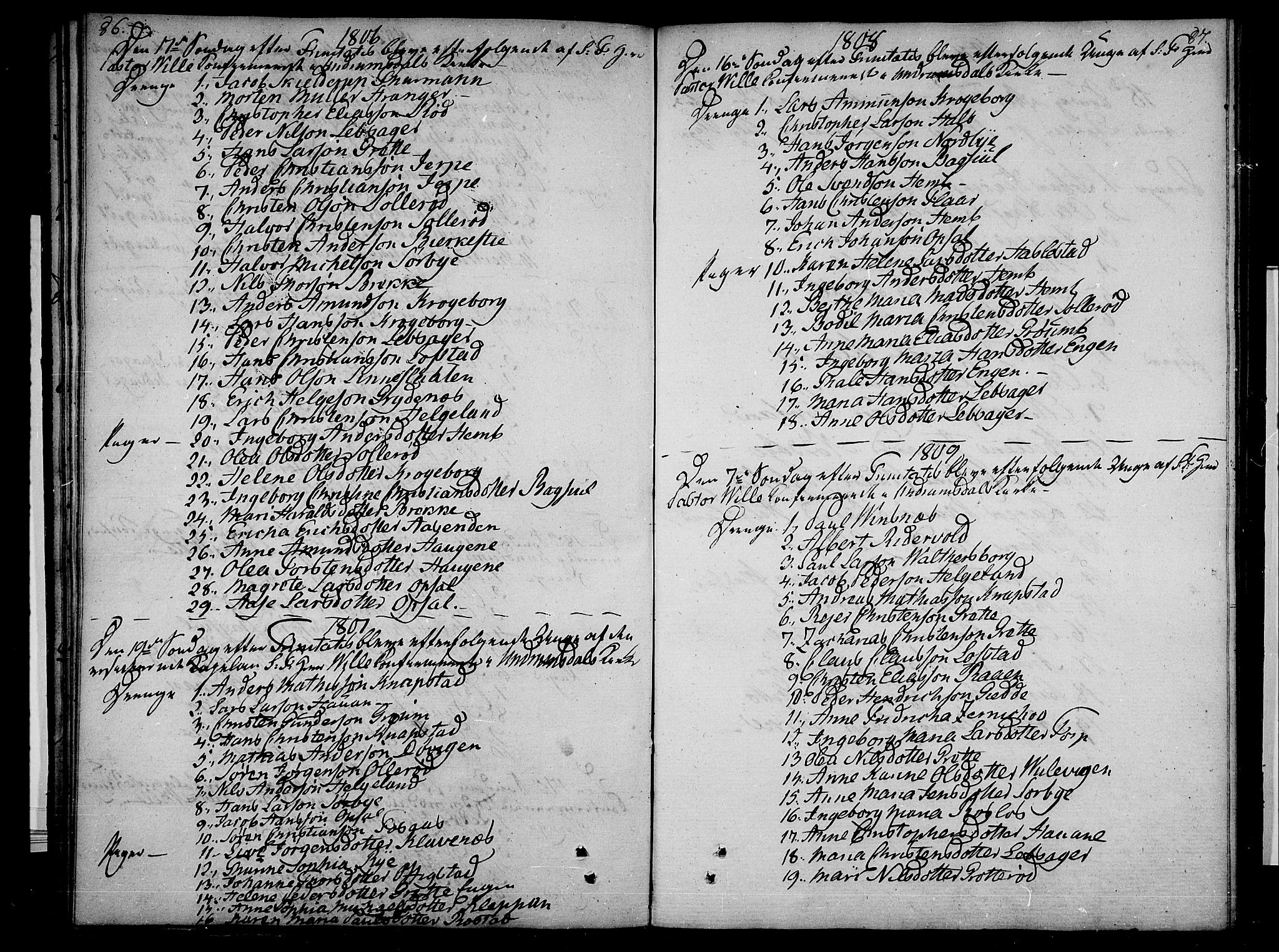 Våle kirkebøker, SAKO/A-334/F/Fb/L0001: Ministerialbok nr. II 1, 1774-1814, s. 86-87
