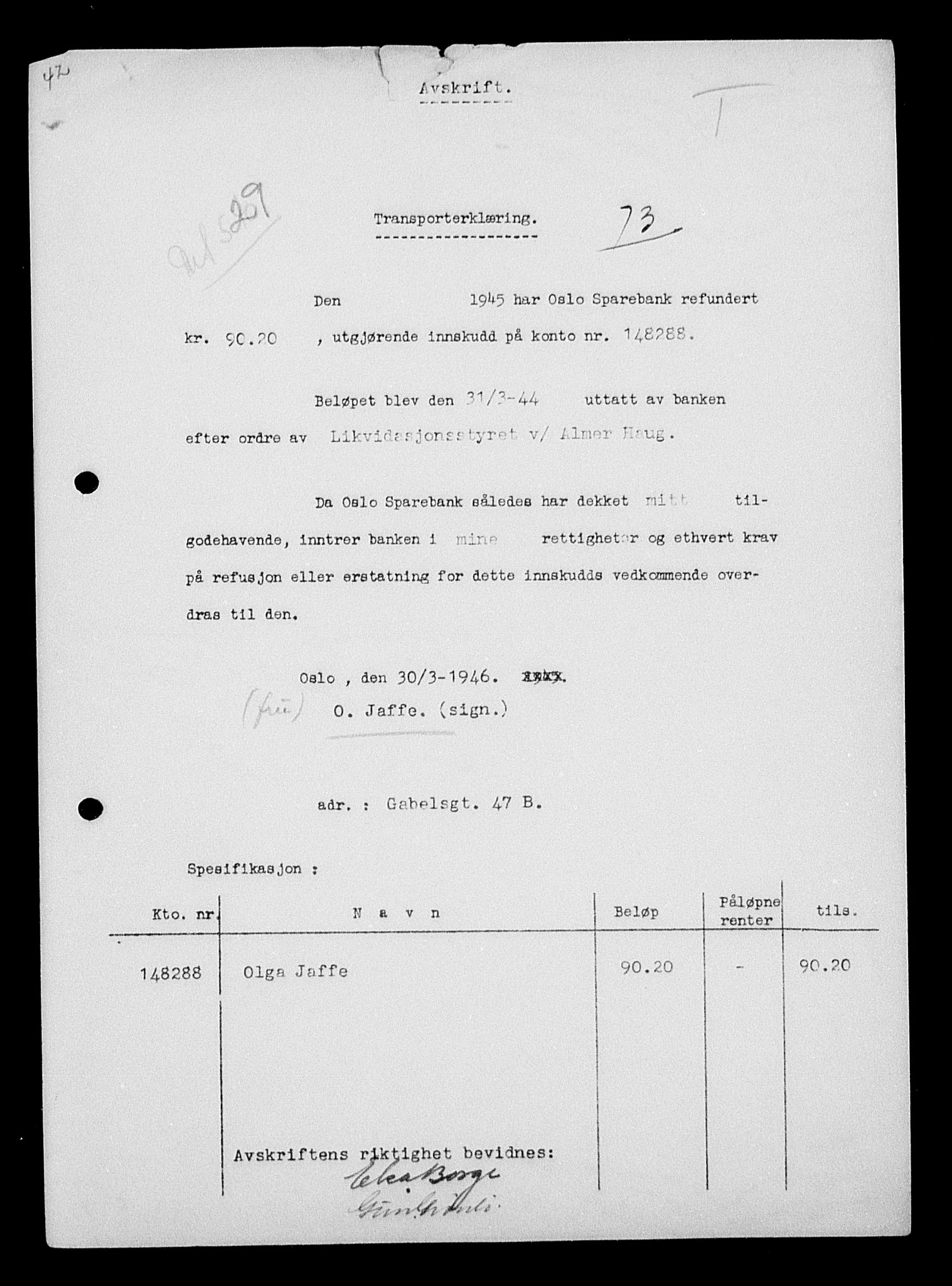 Justisdepartementet, Tilbakeføringskontoret for inndratte formuer, AV/RA-S-1564/H/Hc/Hcc/L0946: --, 1945-1947, s. 542