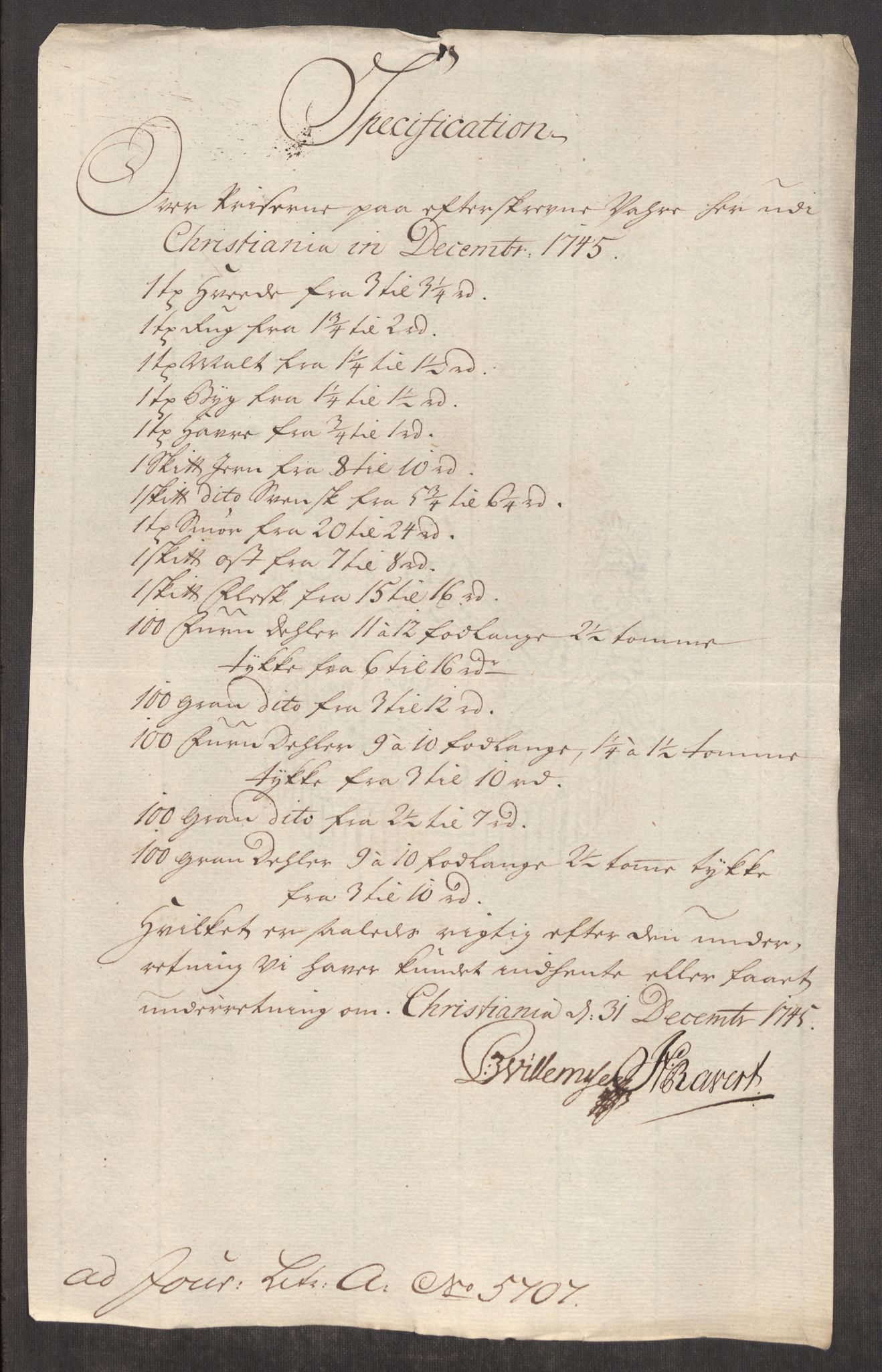 Rentekammeret inntil 1814, Realistisk ordnet avdeling, AV/RA-EA-4070/Oe/L0003: [Ø1]: Priskuranter, 1745-1748, s. 52