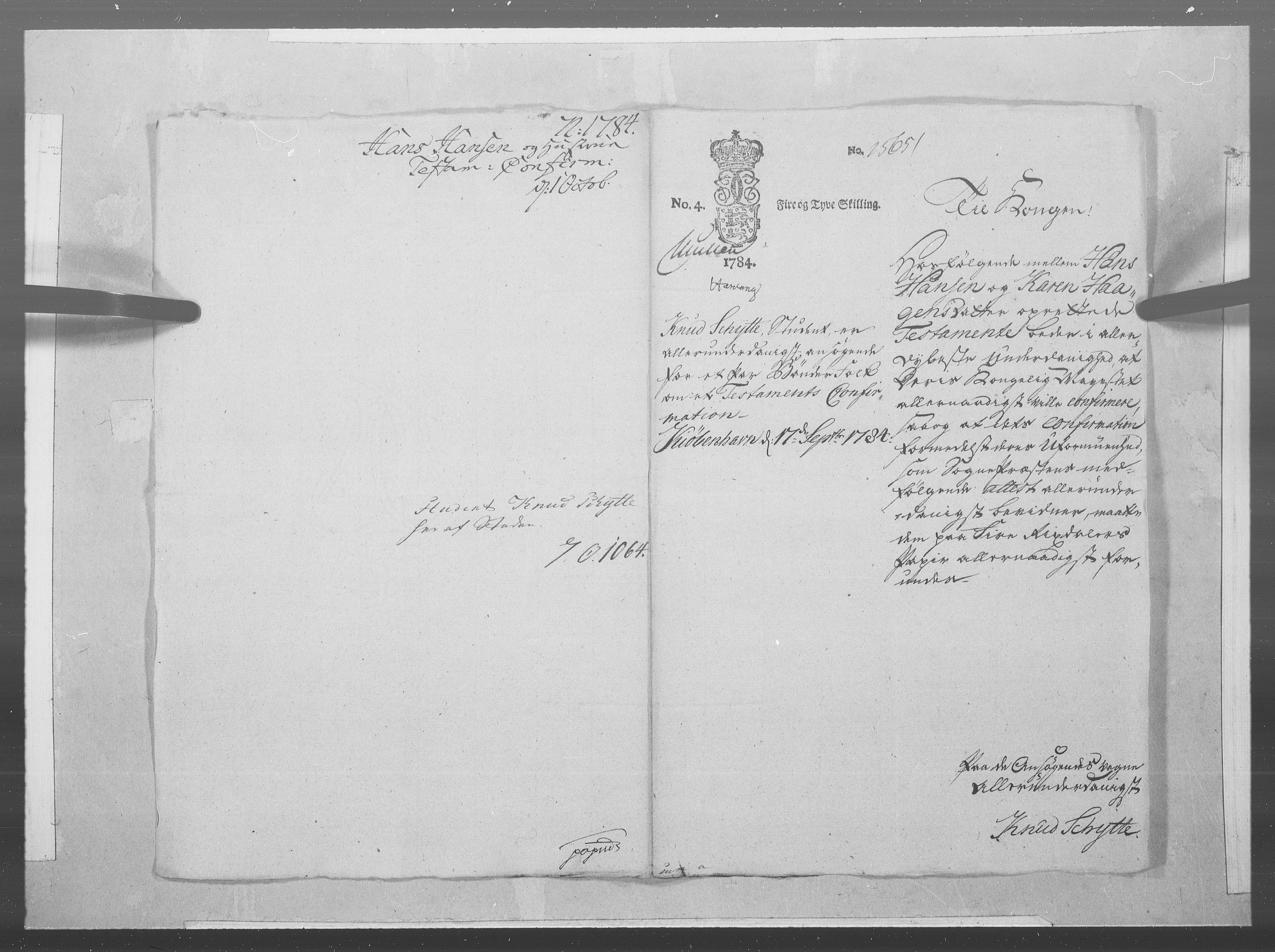 Danske Kanselli 1572-1799, AV/RA-EA-3023/F/Fc/Fcc/Fcca/L0252: Norske innlegg 1572-1799, 1784, s. 11