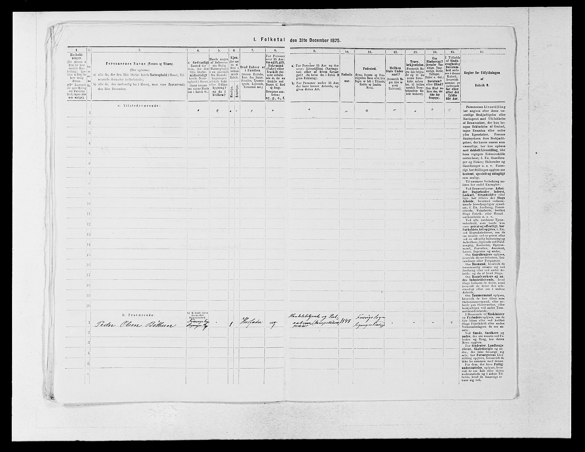 SAB, Folketelling 1875 for 1419P Leikanger prestegjeld, 1875, s. 625