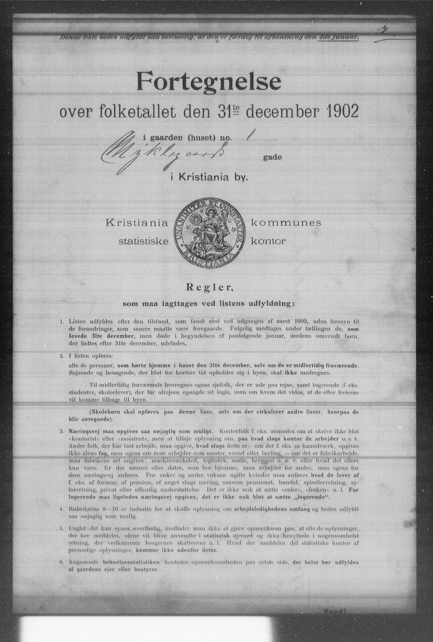 OBA, Kommunal folketelling 31.12.1902 for Kristiania kjøpstad, 1902, s. 12930