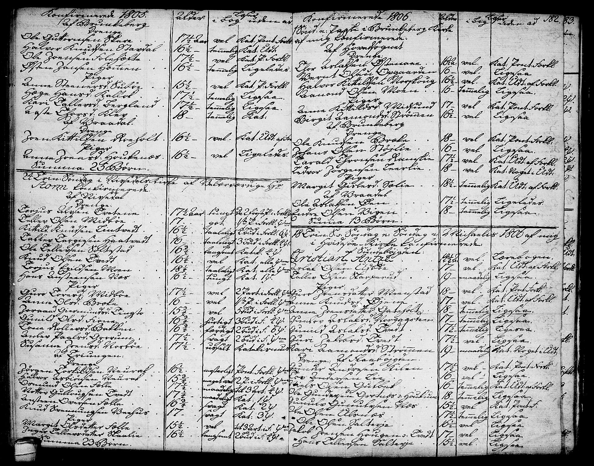 Kviteseid kirkebøker, AV/SAKO-A-276/F/Fa/L0004: Ministerialbok nr. I 4, 1800-1814, s. 182