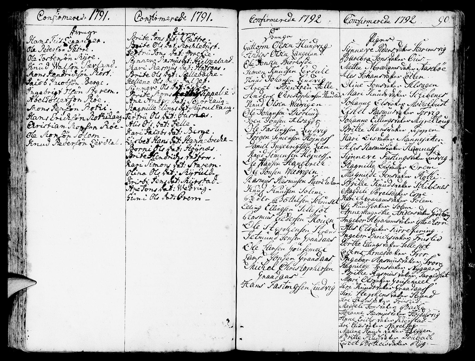 Eid sokneprestembete, AV/SAB-A-82301/H/Haa/Haaa/L0003: Ministerialbok nr. A 3, 1770-1805, s. 90