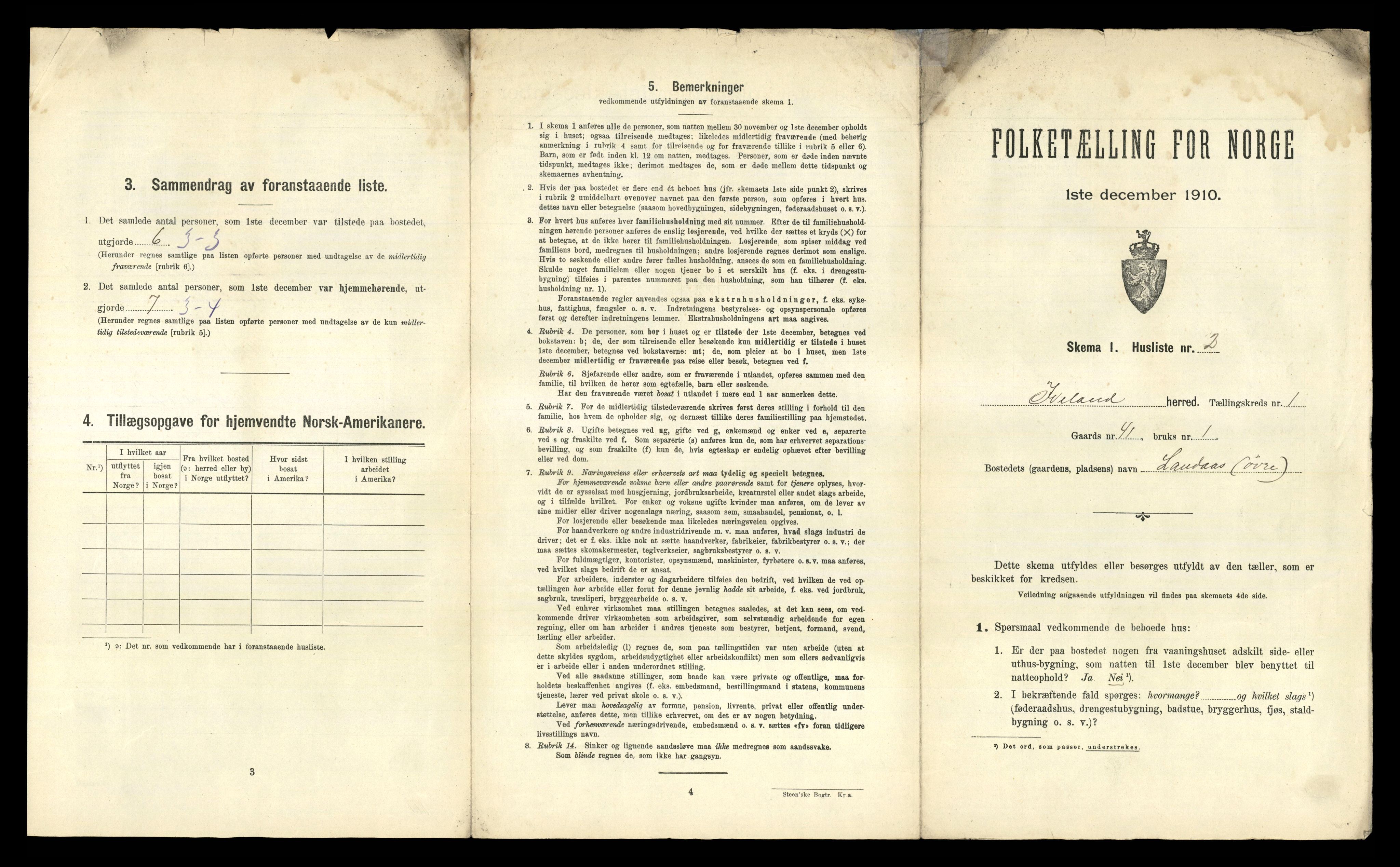 RA, Folketelling 1910 for 0935 Iveland herred, 1910, s. 35