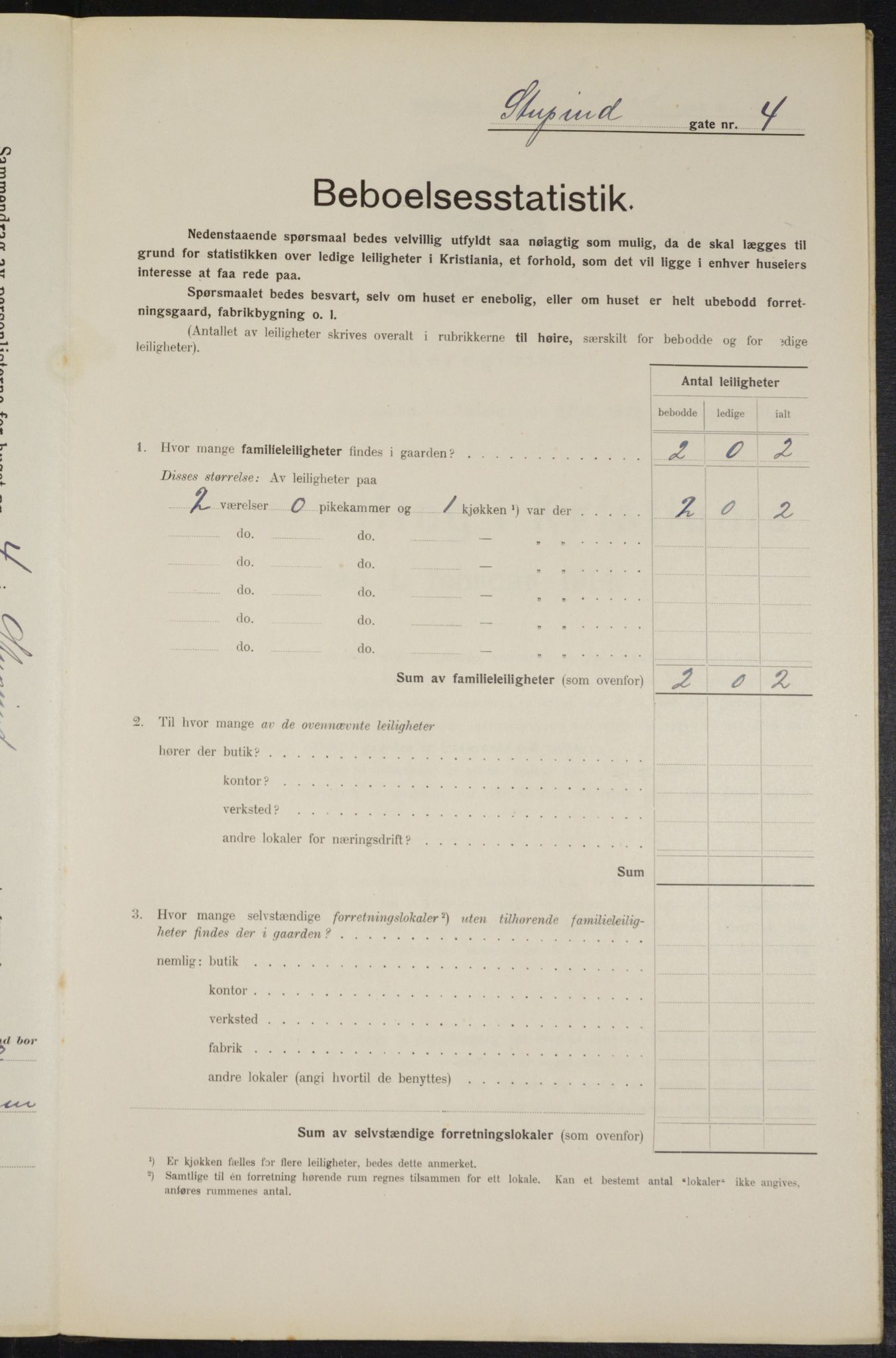 OBA, Kommunal folketelling 1.2.1914 for Kristiania, 1914, s. 105219