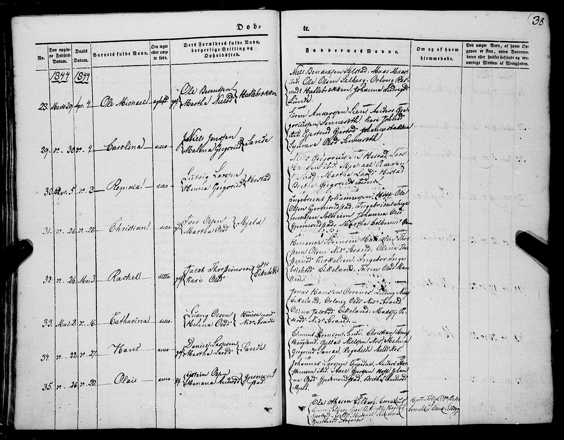Gaular sokneprestembete, AV/SAB-A-80001/H/Haa: Ministerialbok nr. A 4I, 1840-1859, s. 38