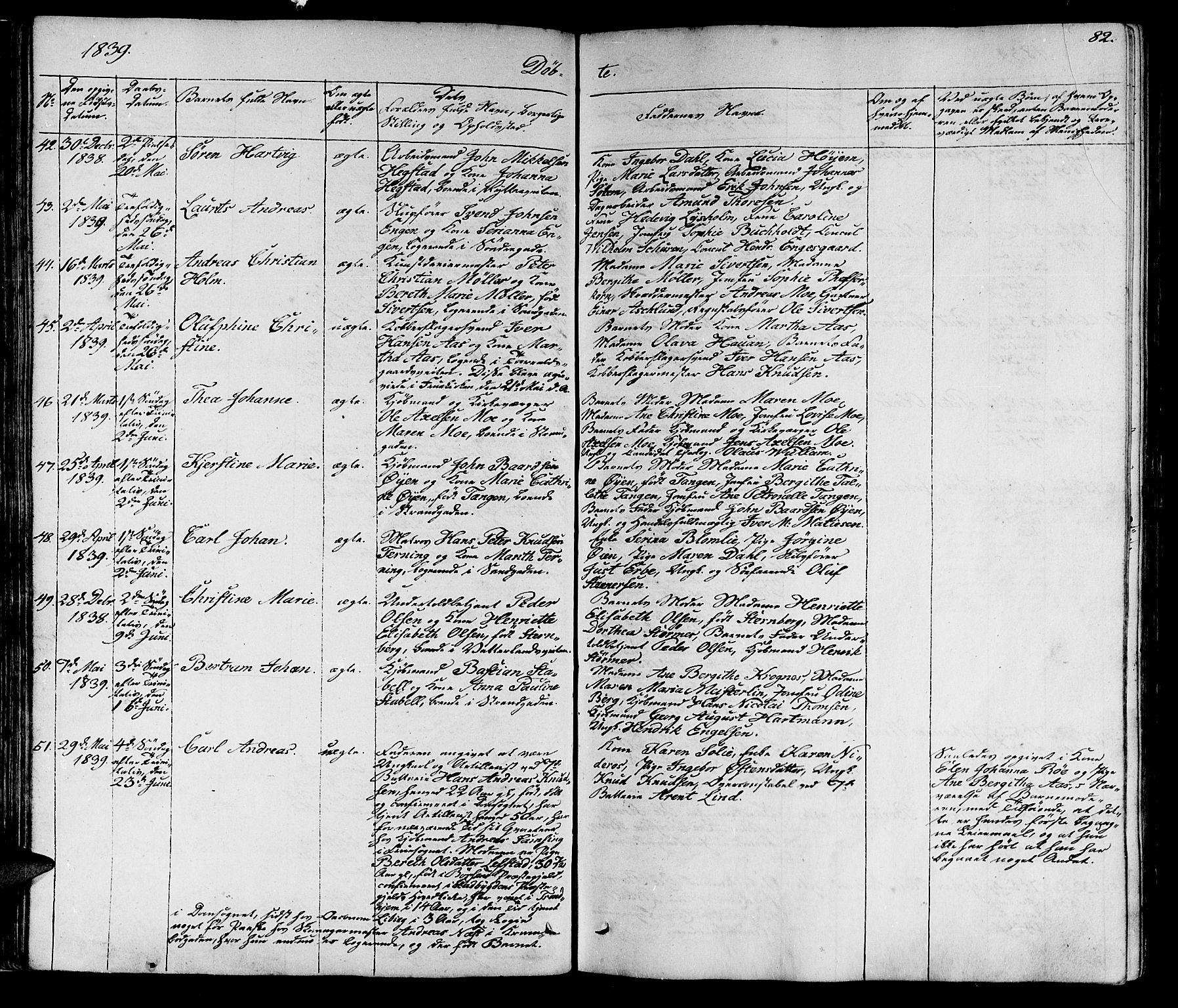 Ministerialprotokoller, klokkerbøker og fødselsregistre - Sør-Trøndelag, AV/SAT-A-1456/602/L0136: Klokkerbok nr. 602C04, 1833-1845, s. 82