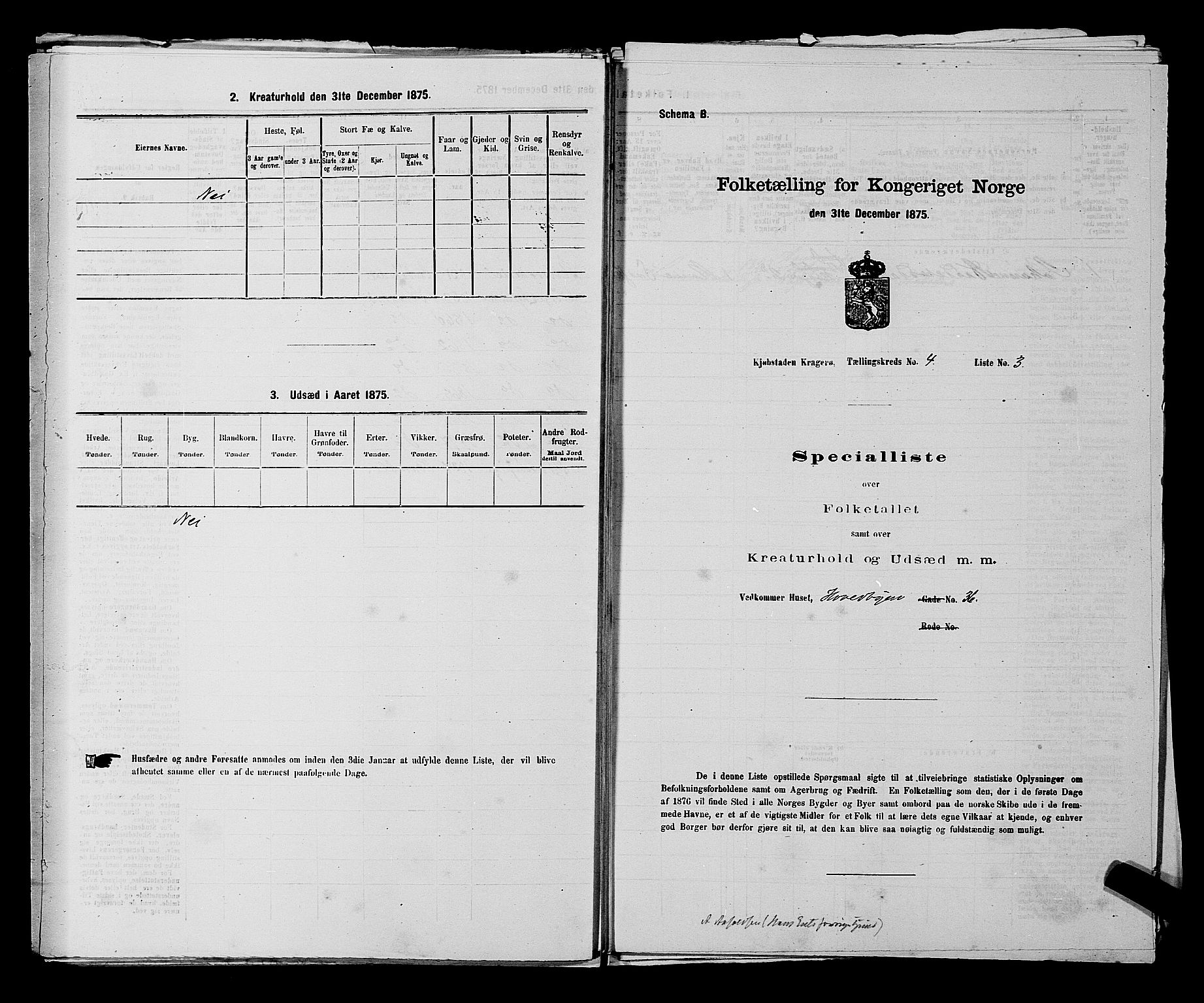 SAKO, Folketelling 1875 for 0801P Kragerø prestegjeld, 1875, s. 89