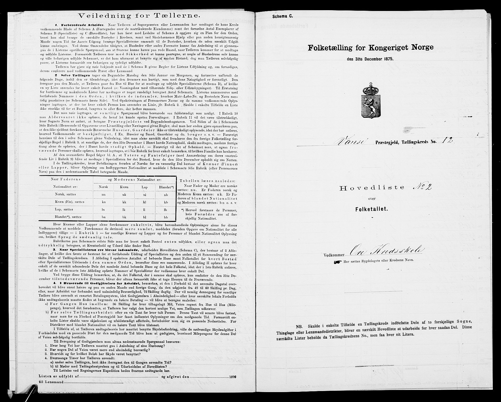 SAK, Folketelling 1875 for 1041L Vanse prestegjeld, Vanse sokn og Farsund landsokn, 1875, s. 89