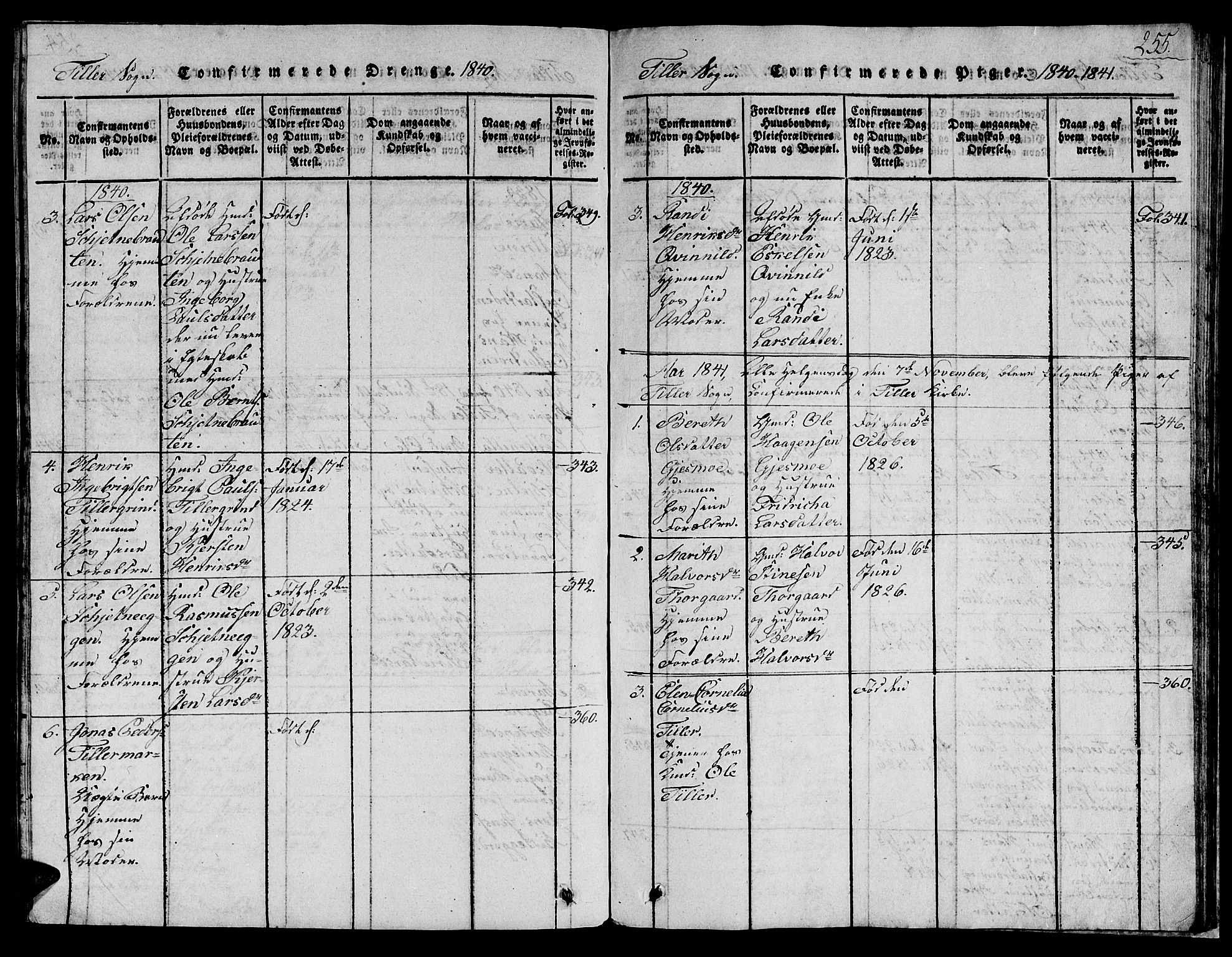 Ministerialprotokoller, klokkerbøker og fødselsregistre - Sør-Trøndelag, SAT/A-1456/621/L0458: Klokkerbok nr. 621C01, 1816-1865, s. 255