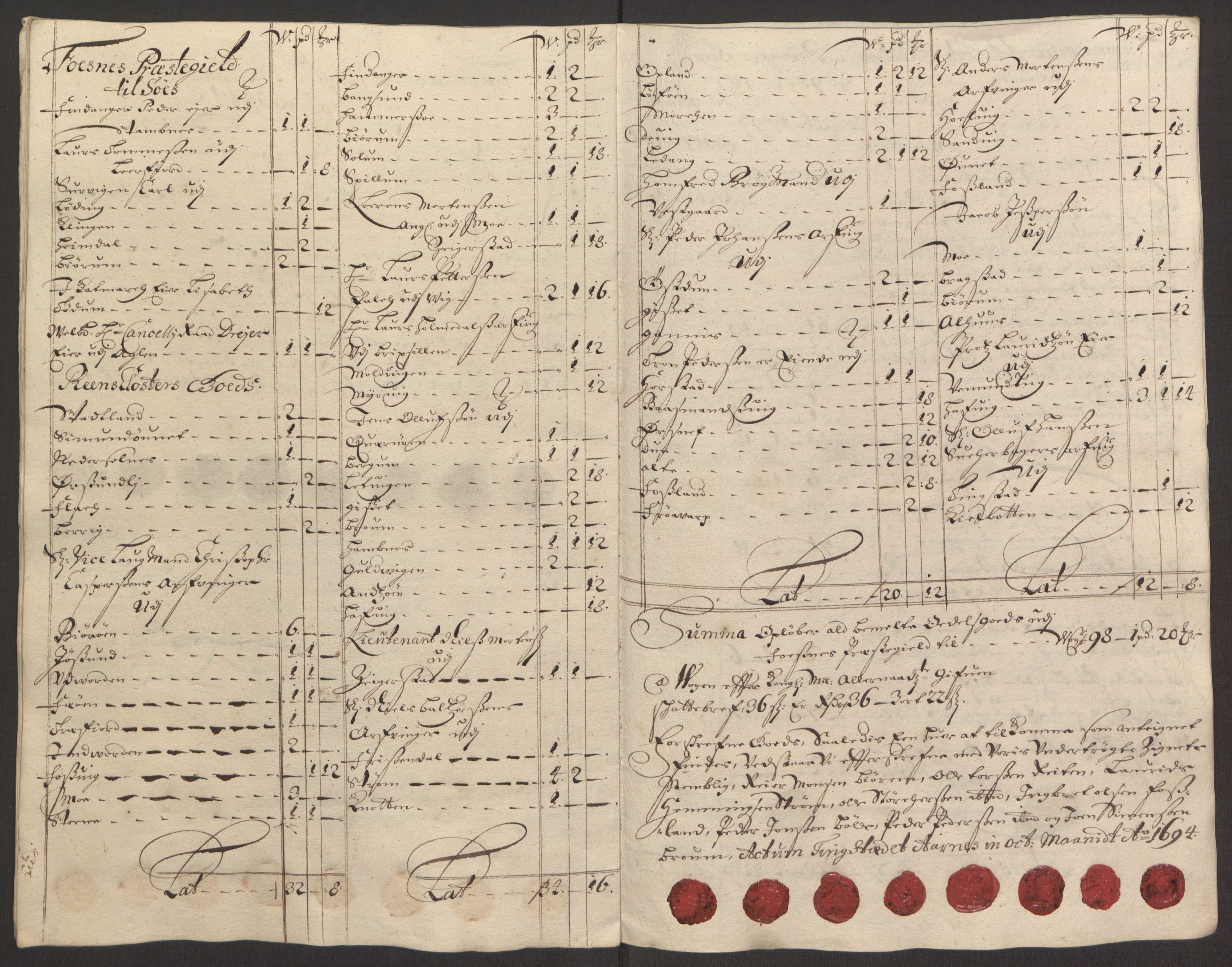 Rentekammeret inntil 1814, Reviderte regnskaper, Fogderegnskap, RA/EA-4092/R64/L4424: Fogderegnskap Namdal, 1692-1695, s. 349