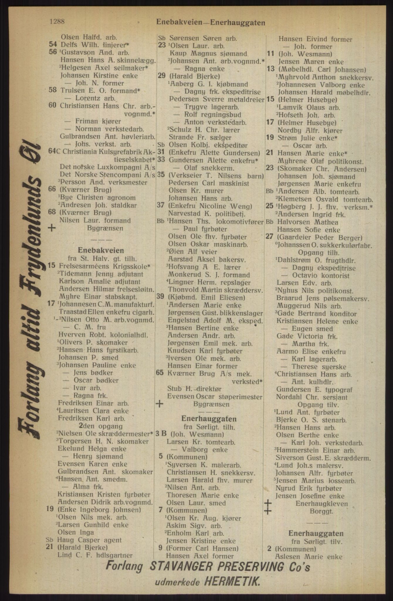 Kristiania/Oslo adressebok, PUBL/-, 1914, s. 1288