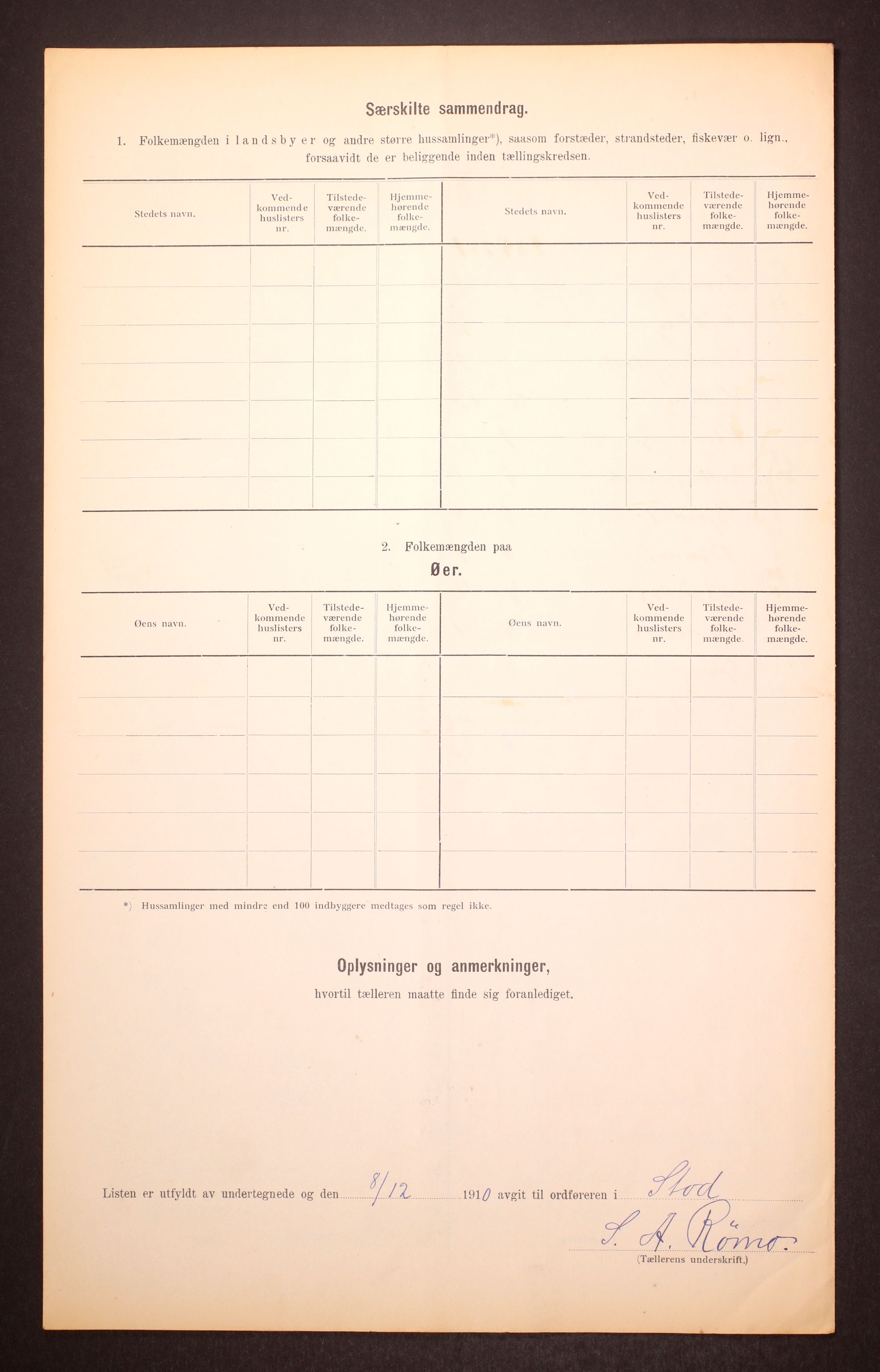 RA, Folketelling 1910 for 1734 Stod herred, 1910, s. 6