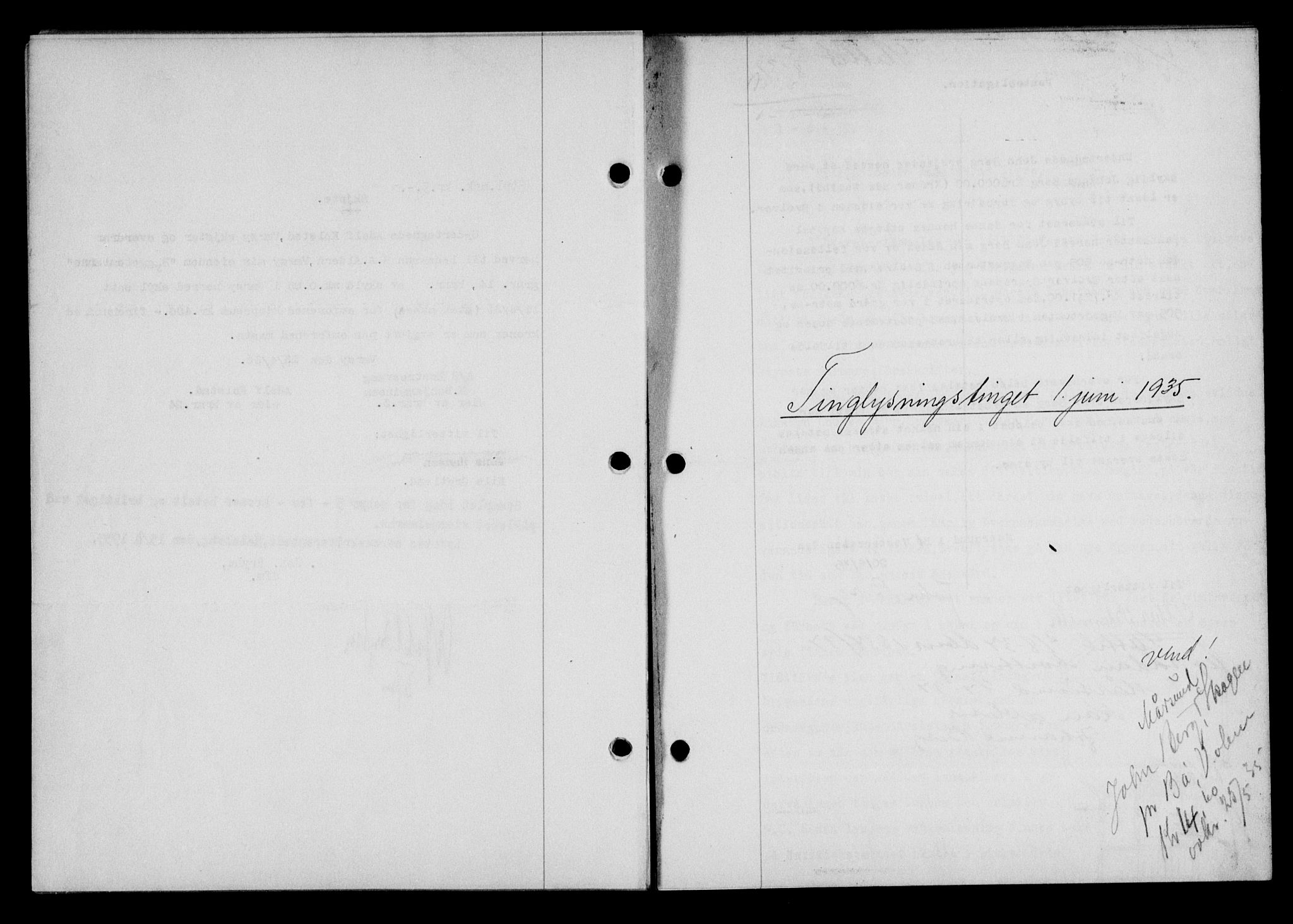Lofoten sorenskriveri, SAT/A-0017/1/2/2C/L0031b: Pantebok nr. 31b, 1935-1935