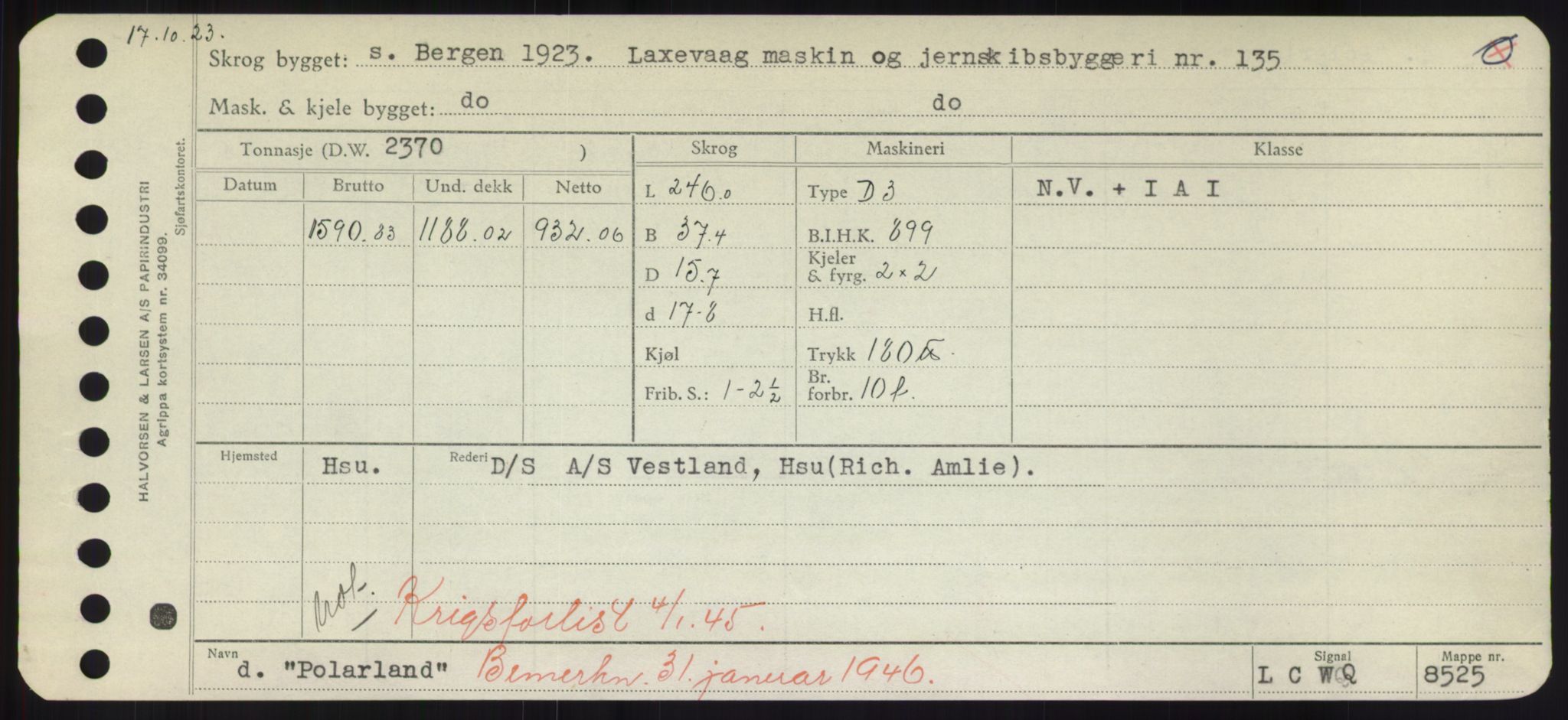 Sjøfartsdirektoratet med forløpere, Skipsmålingen, RA/S-1627/H/Hd/L0029: Fartøy, P, s. 391