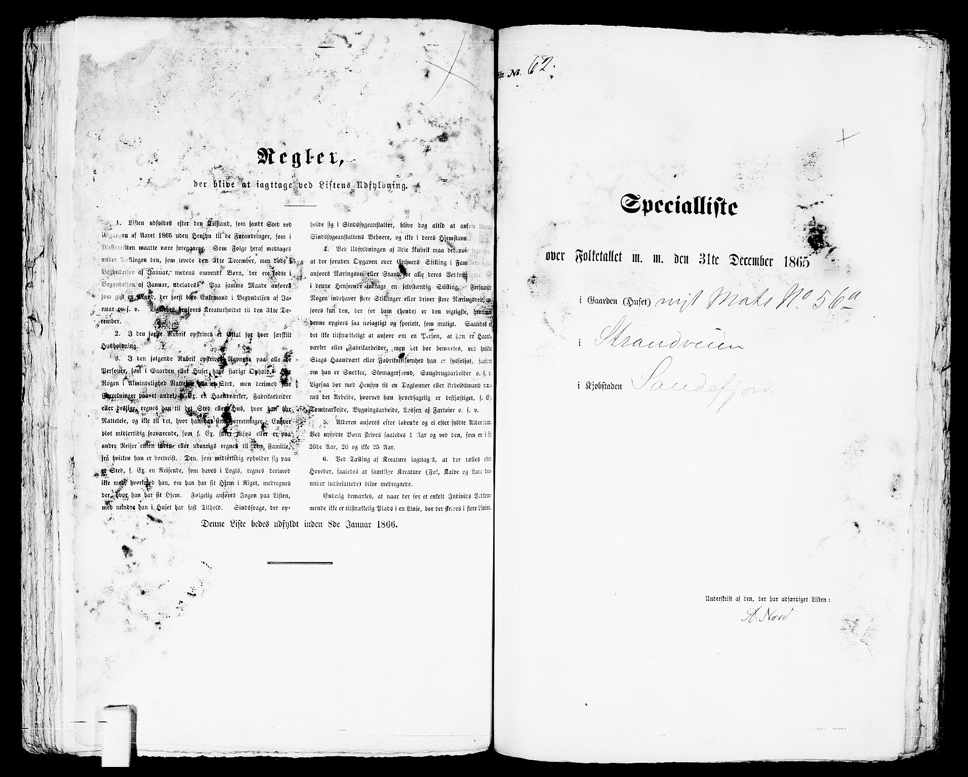 RA, Folketelling 1865 for 0706B Sandeherred prestegjeld, Sandefjord kjøpstad, 1865, s. 131