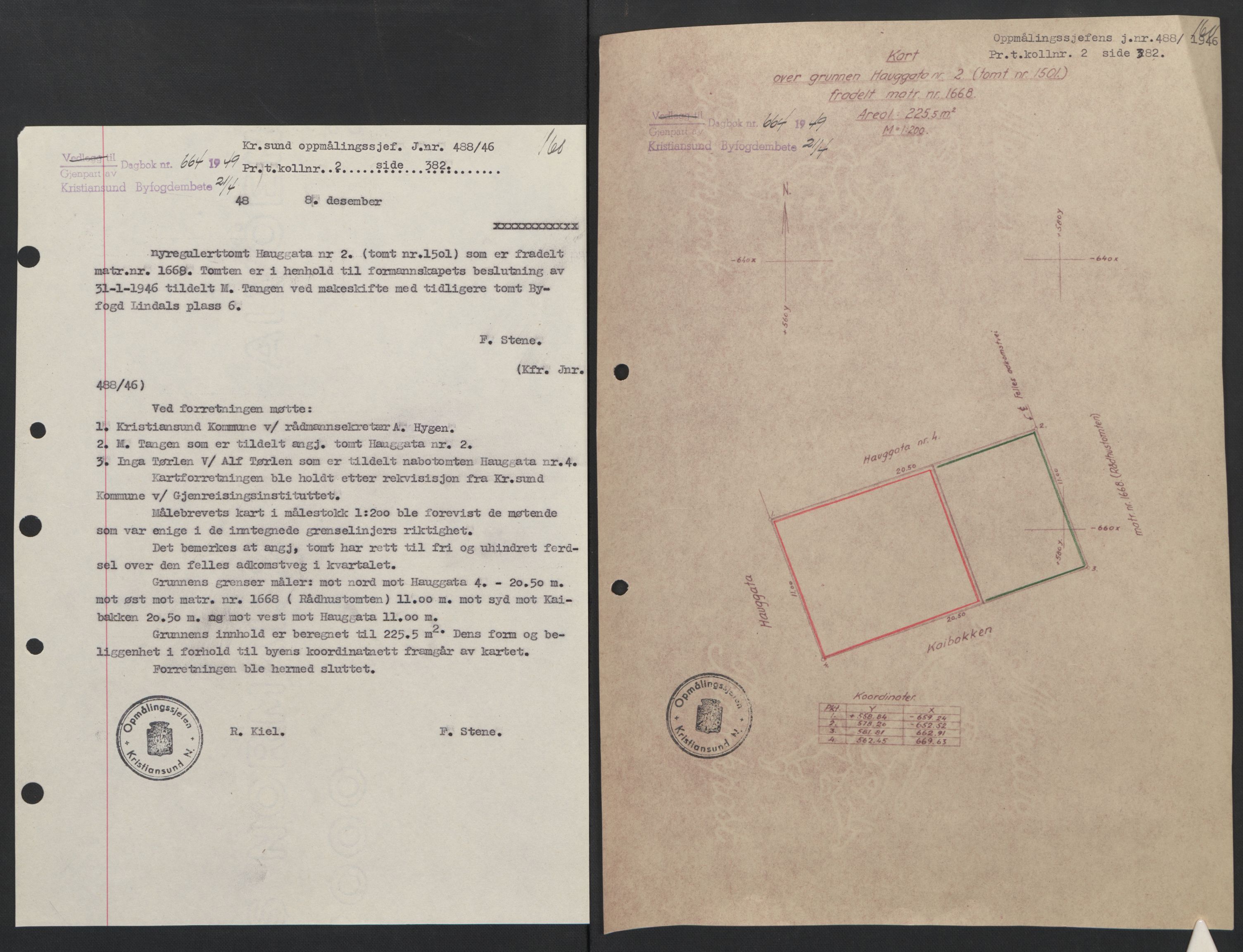 Kristiansund byfogd, AV/SAT-A-4587/A/27: Pantebok nr. 42, 1947-1950, Dagboknr: 664/1949