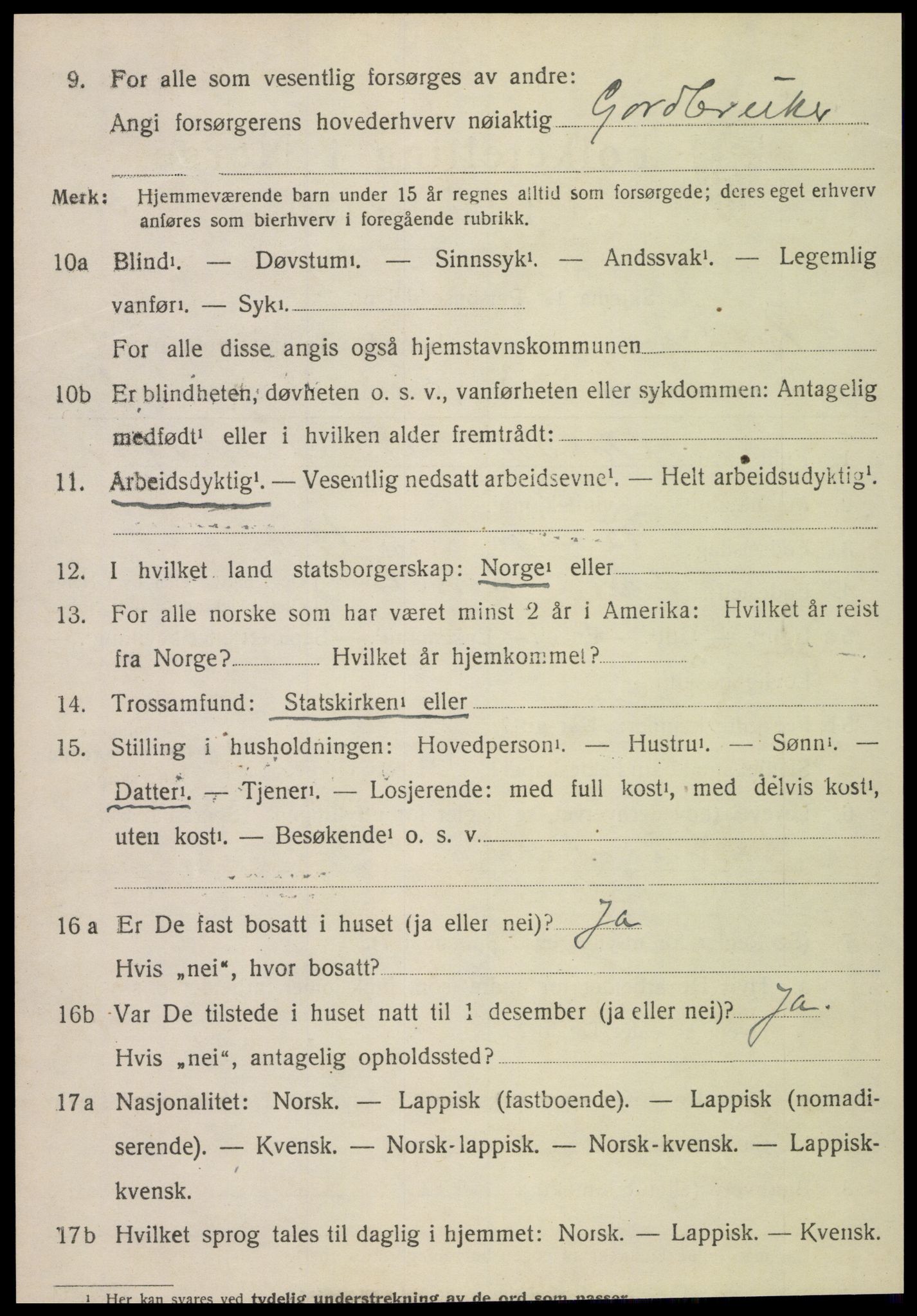 SAT, Folketelling 1920 for 1735 Kvam herred, 1920, s. 1828