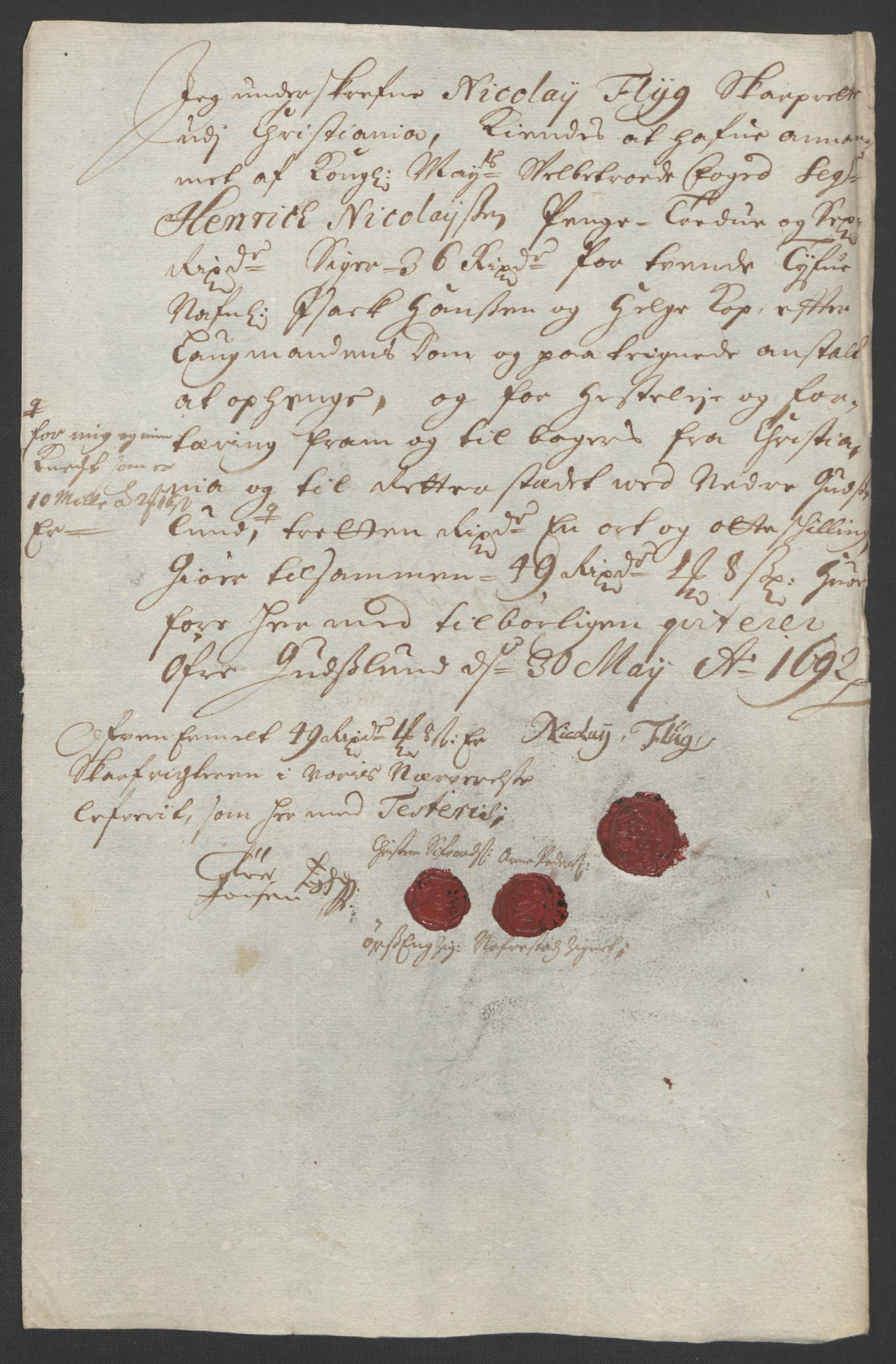 Rentekammeret inntil 1814, Reviderte regnskaper, Fogderegnskap, AV/RA-EA-4092/R01/L0011: Fogderegnskap Idd og Marker, 1692-1693, s. 167