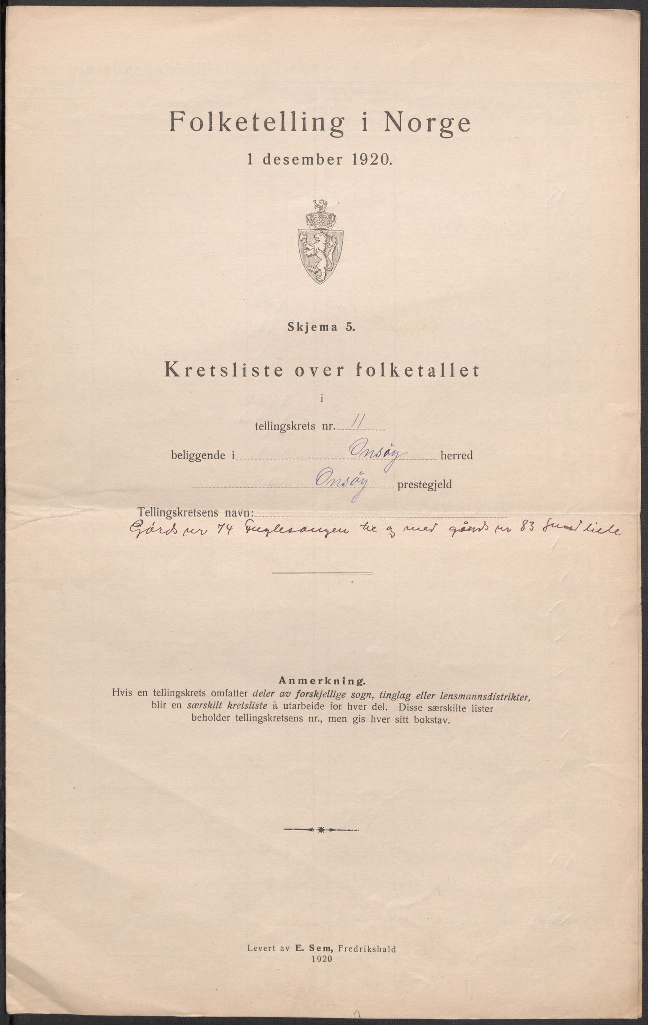 SAO, Folketelling 1920 for 0134 Onsøy herred, 1920, s. 45