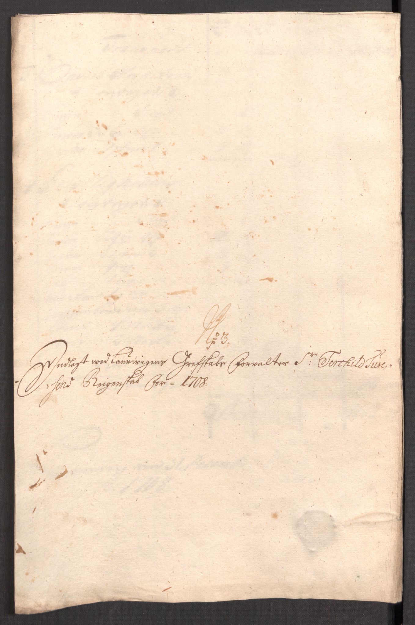 Rentekammeret inntil 1814, Reviderte regnskaper, Fogderegnskap, RA/EA-4092/R33/L1980: Fogderegnskap Larvik grevskap, 1707-1708, s. 329