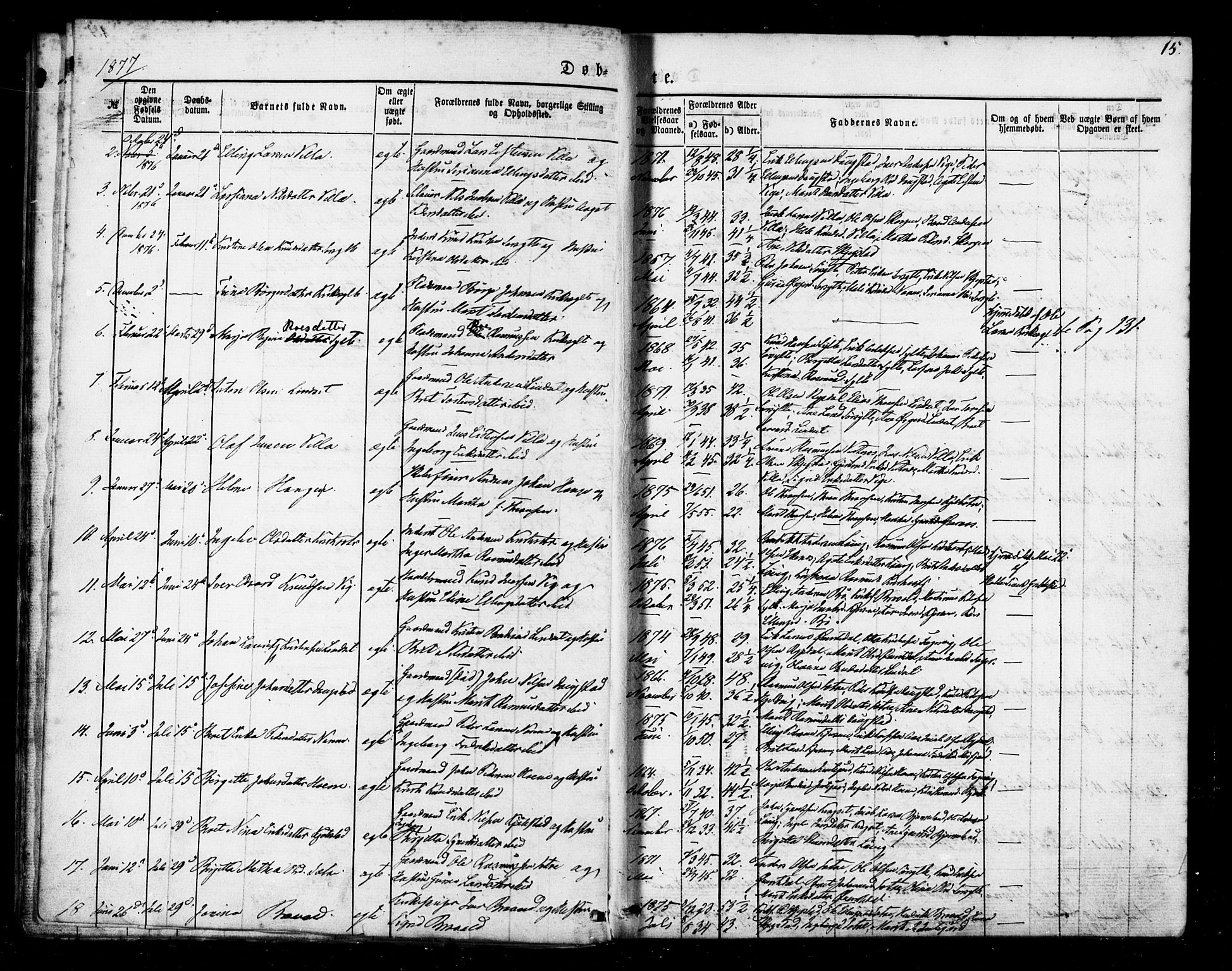 Ministerialprotokoller, klokkerbøker og fødselsregistre - Møre og Romsdal, AV/SAT-A-1454/541/L0545: Ministerialbok nr. 541A02, 1872-1886, s. 15