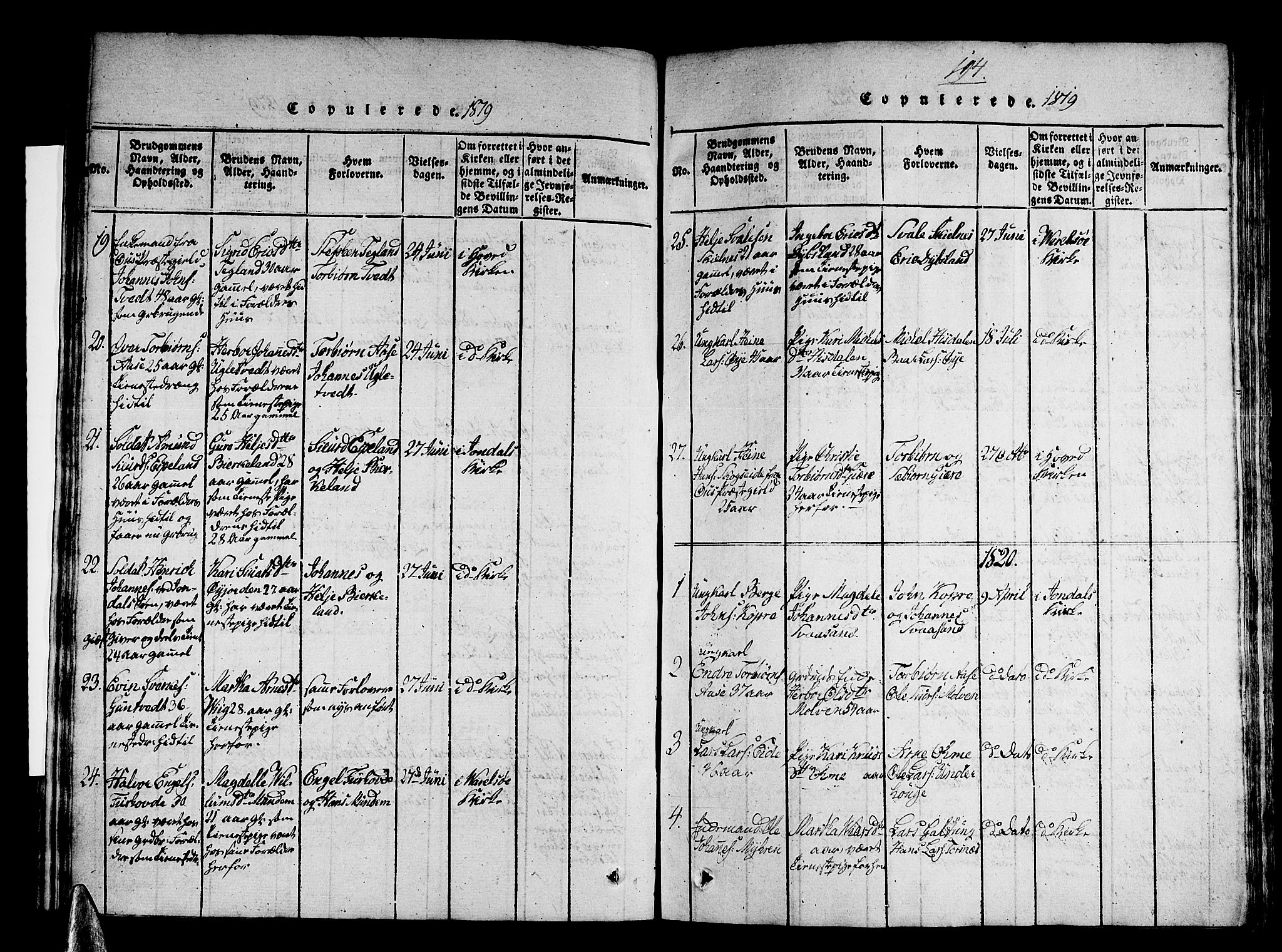 Strandebarm sokneprestembete, SAB/A-78401/H/Haa: Ministerialbok nr. A 5, 1816-1826, s. 194