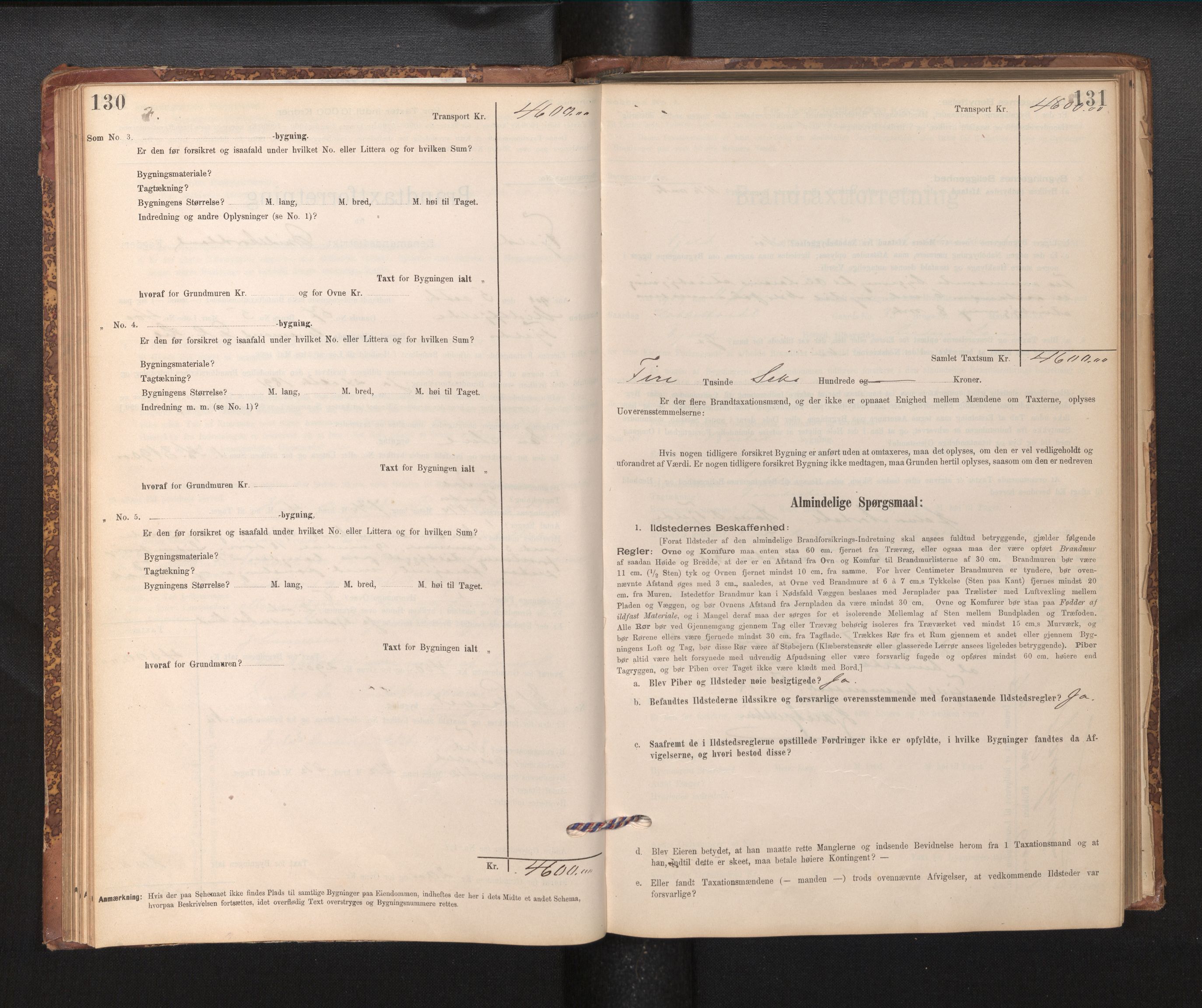 Lensmannen i Fjell, SAB/A-32301/0012/L0005: Branntakstprotokoll, skjematakst, 1895-1931, s. 130-131