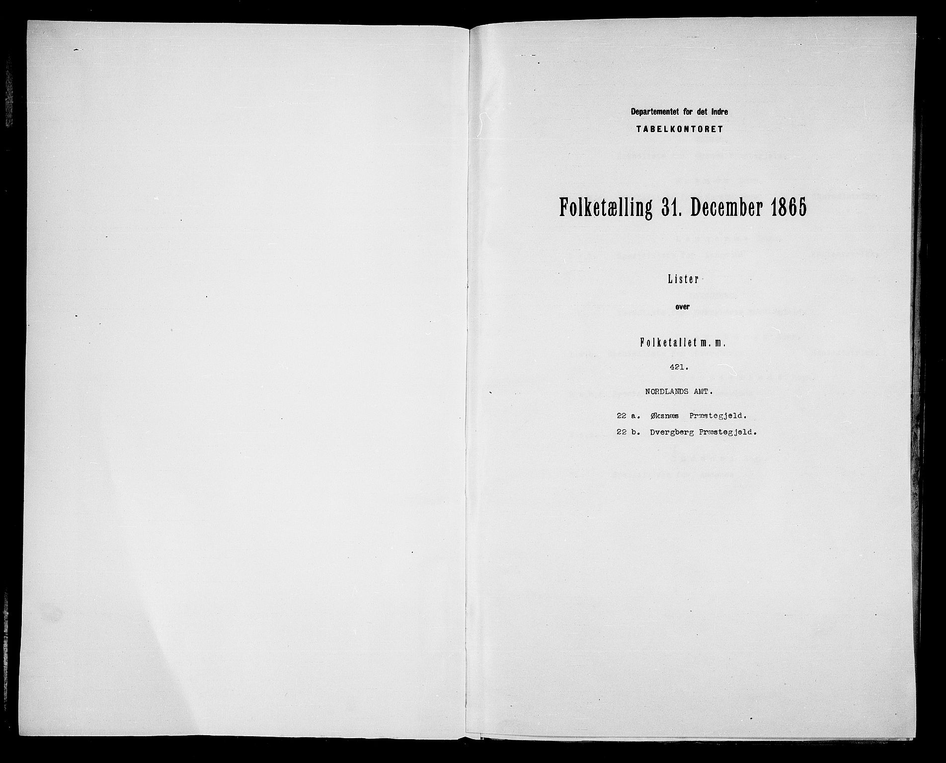 RA, Folketelling 1865 for 1868P Øksnes prestegjeld, 1865, s. 3