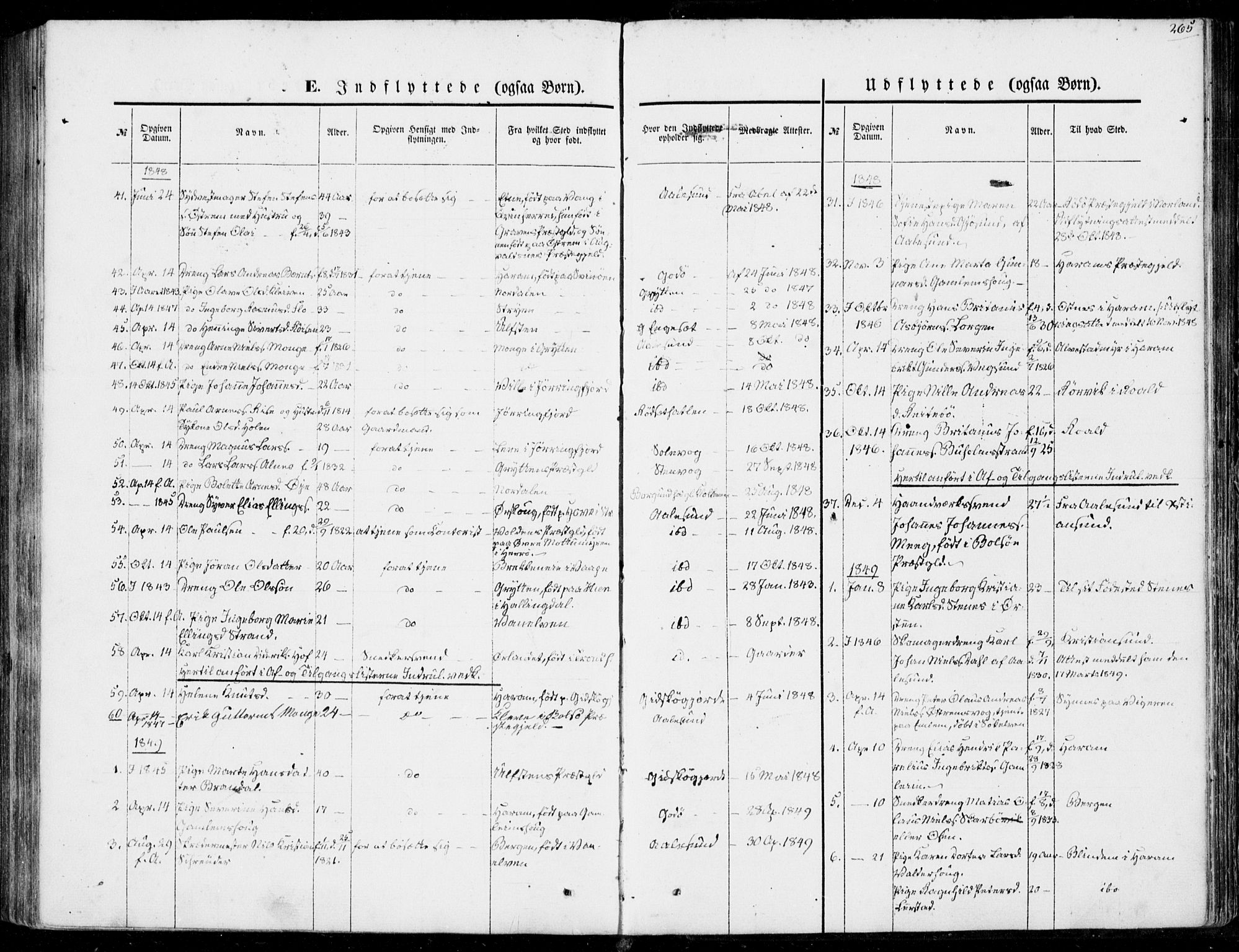 Ministerialprotokoller, klokkerbøker og fødselsregistre - Møre og Romsdal, AV/SAT-A-1454/528/L0397: Ministerialbok nr. 528A08, 1848-1858, s. 265