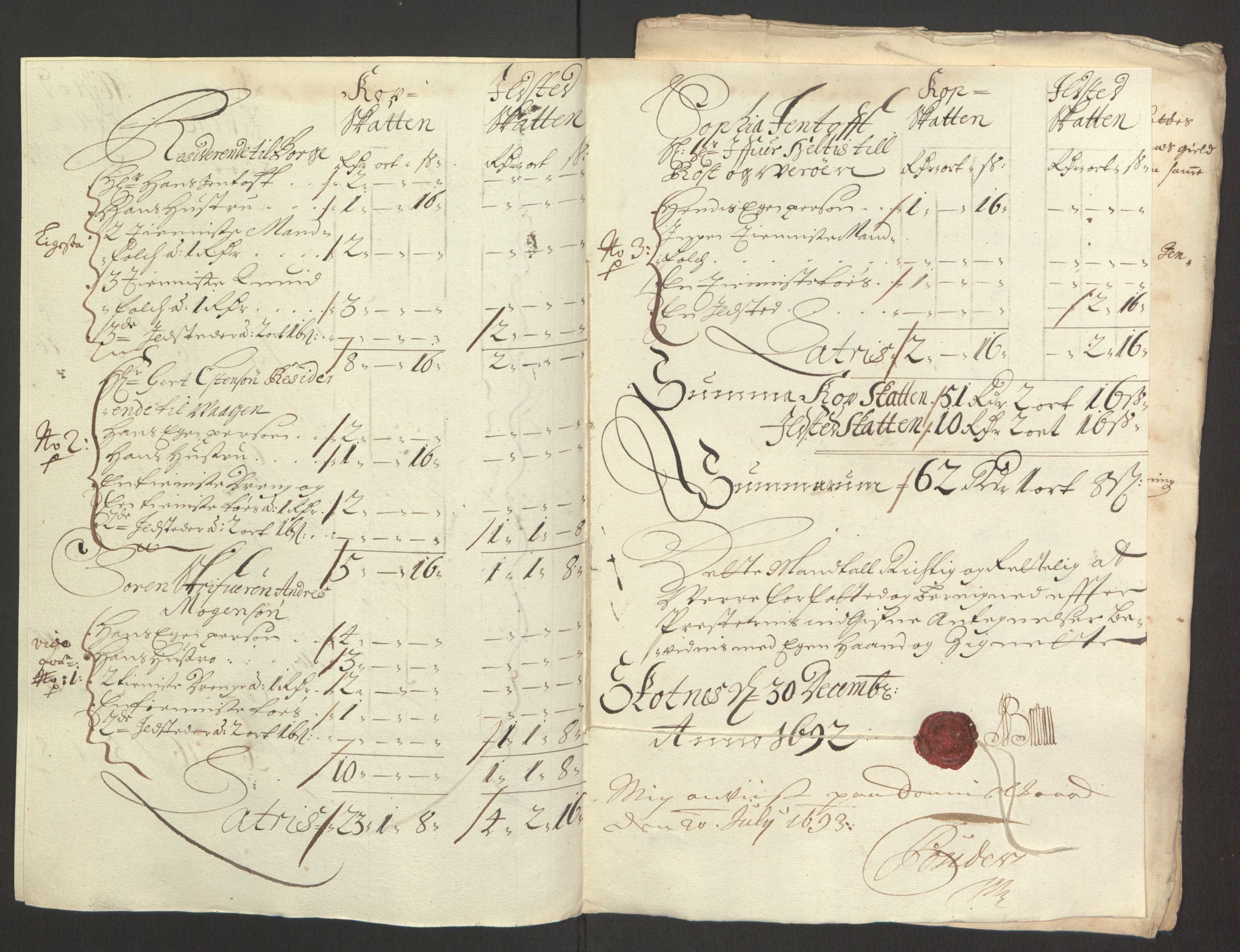 Rentekammeret inntil 1814, Reviderte regnskaper, Fogderegnskap, RA/EA-4092/R67/L4675: Fogderegnskap Vesterålen, Andenes og Lofoten, 1691-1693, s. 186
