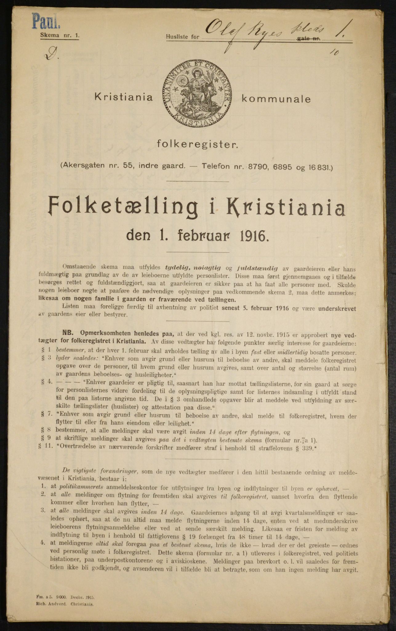 OBA, Kommunal folketelling 1.2.1916 for Kristiania, 1916, s. 76851