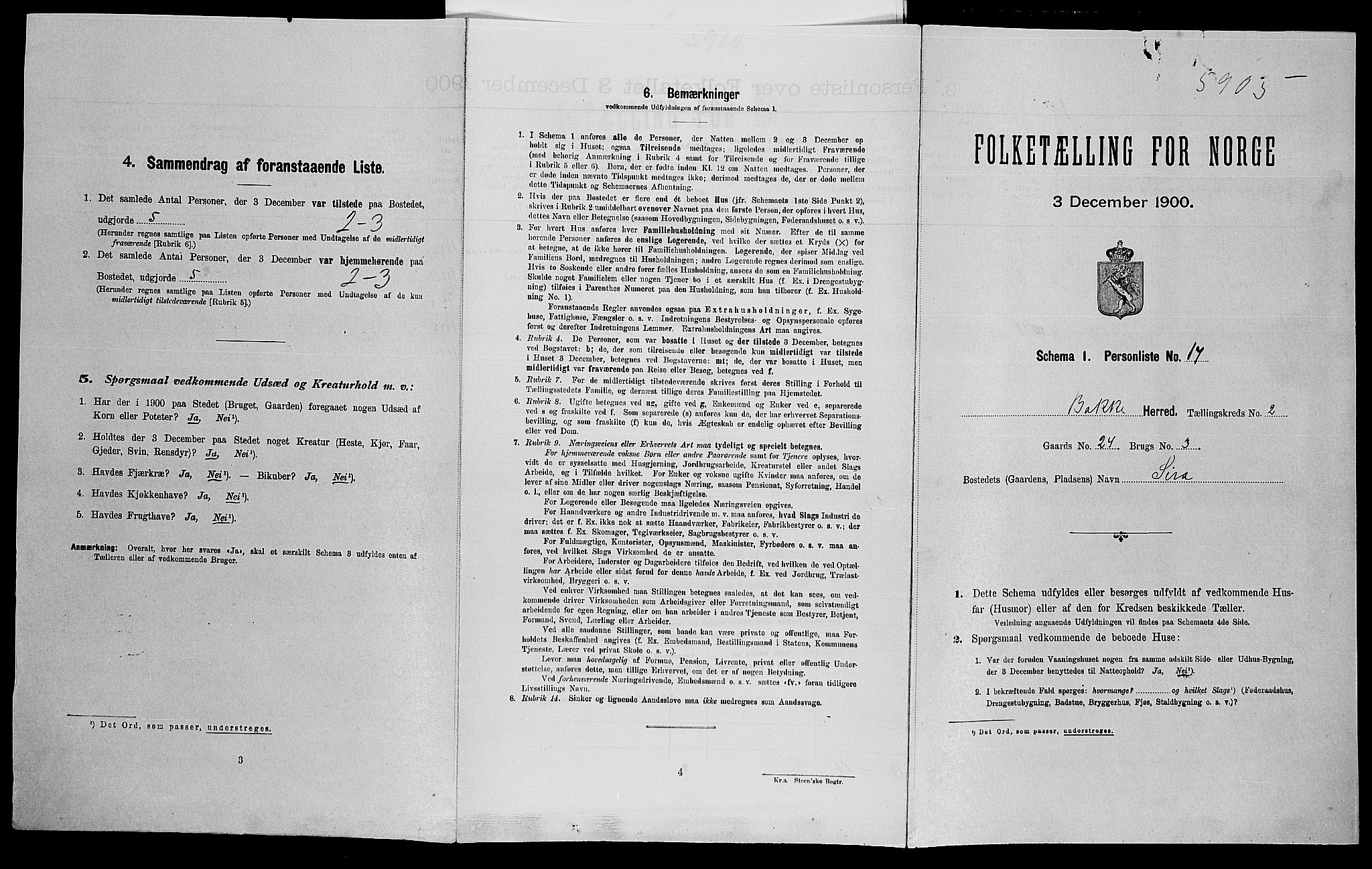 SAK, Folketelling 1900 for 1045 Bakke herred, 1900, s. 211