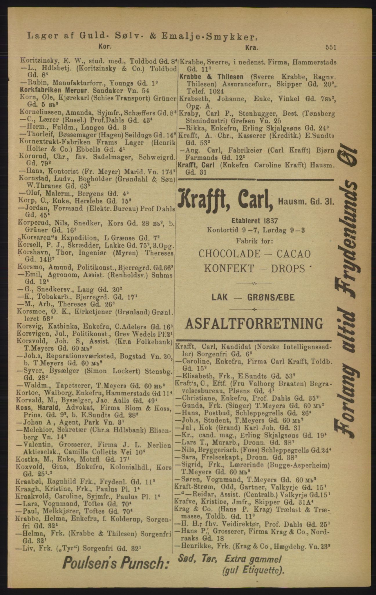 Kristiania/Oslo adressebok, PUBL/-, 1906, s. 551