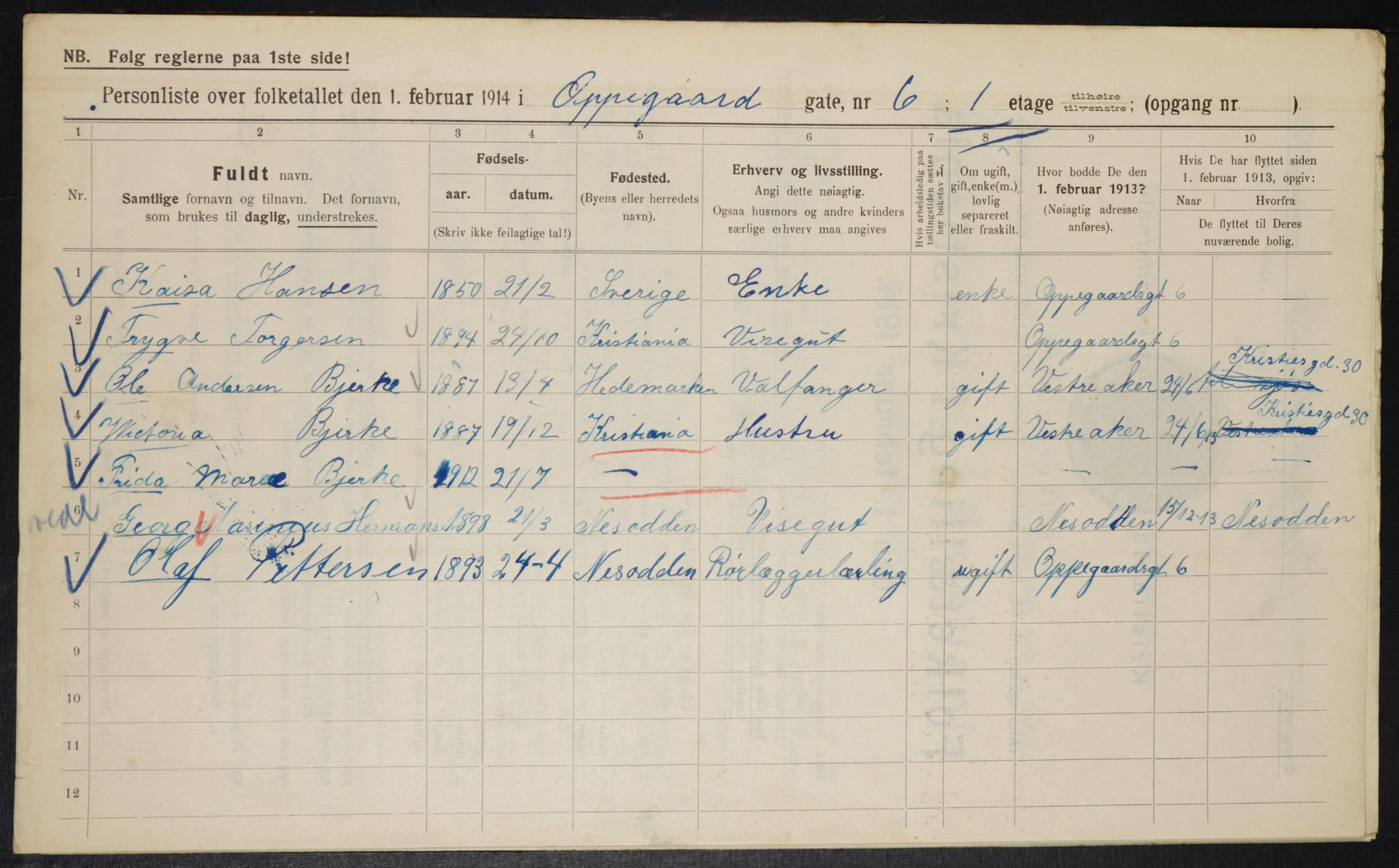 OBA, Kommunal folketelling 1.2.1914 for Kristiania, 1914, s. 75790