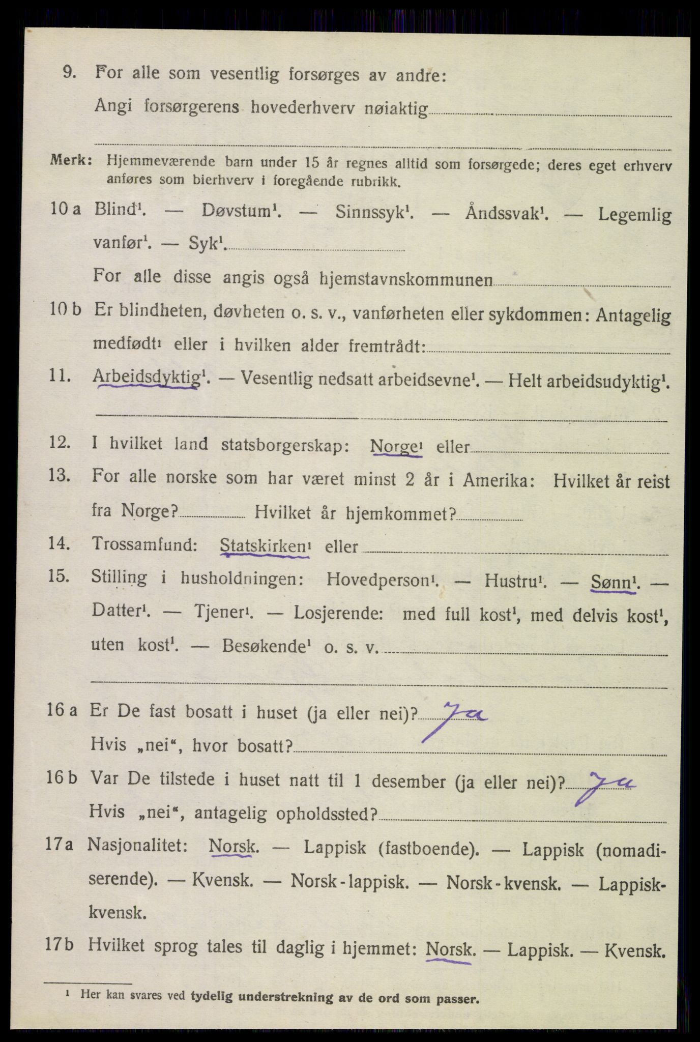 SAT, Folketelling 1920 for 1749 Flatanger herred, 1920, s. 2249