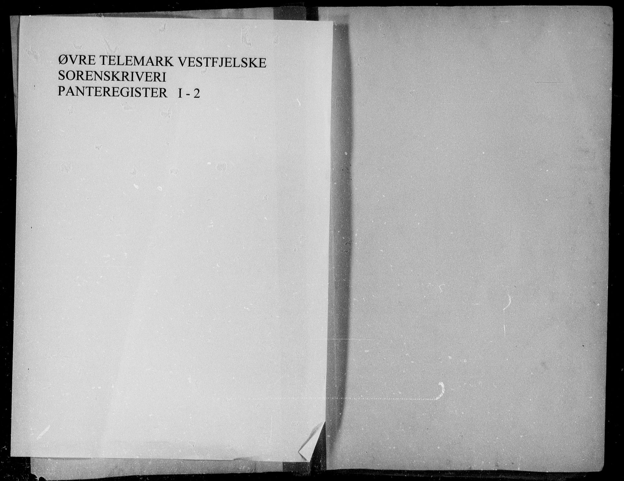 Vest-Telemark sorenskriveri, SAKO/A-134/G/Gb/Gba/L0002: Panteregister nr. I 2